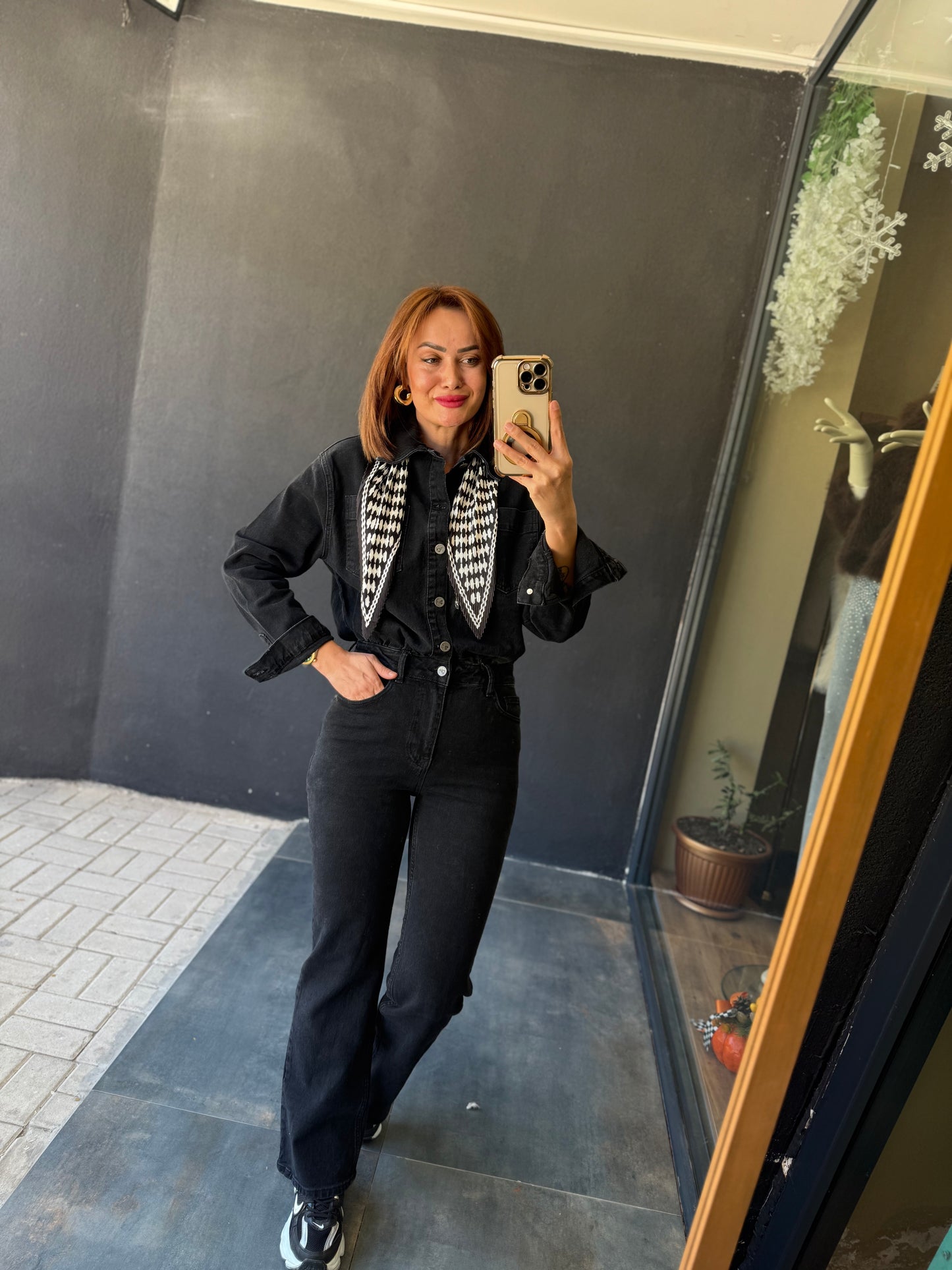 Xlove Siyah Toparlayıcı Jean Tulum