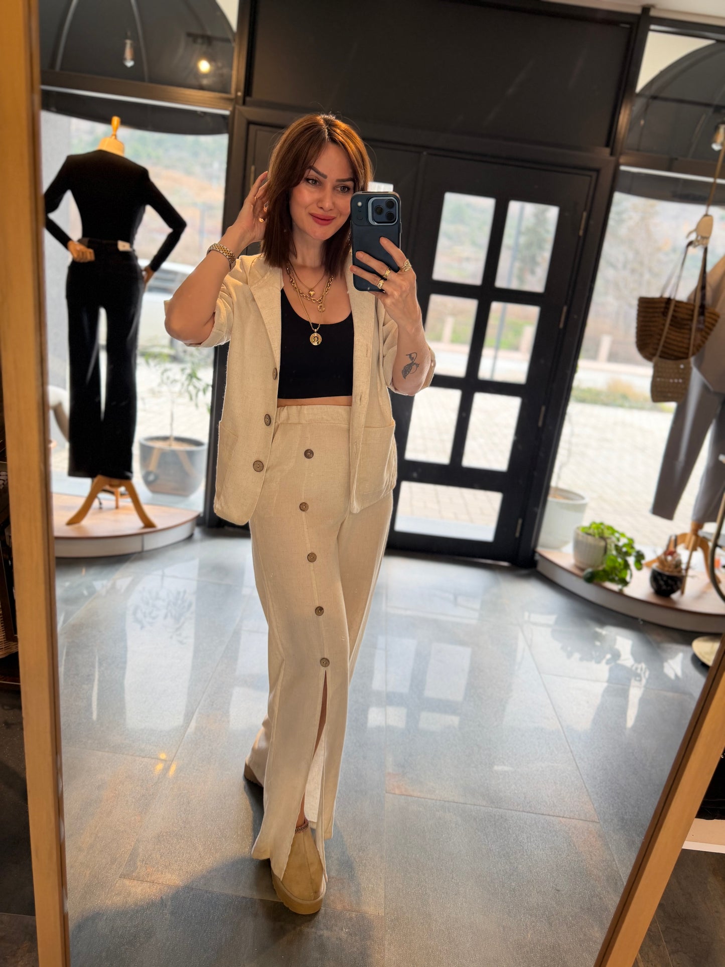 Young Keten Ceket &Pantolon Takımm