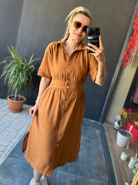 Maroken Tarçın Midi Elbise