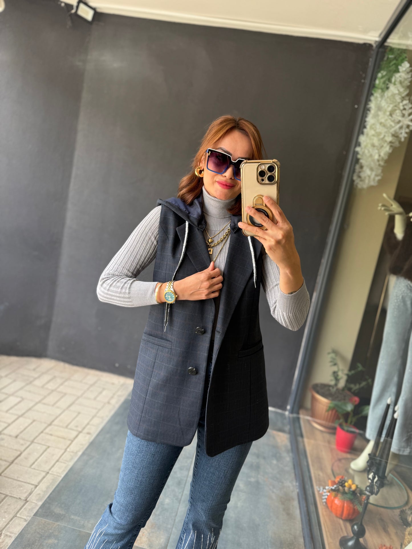 Jojo Kapşonlu Yelek&Ceket