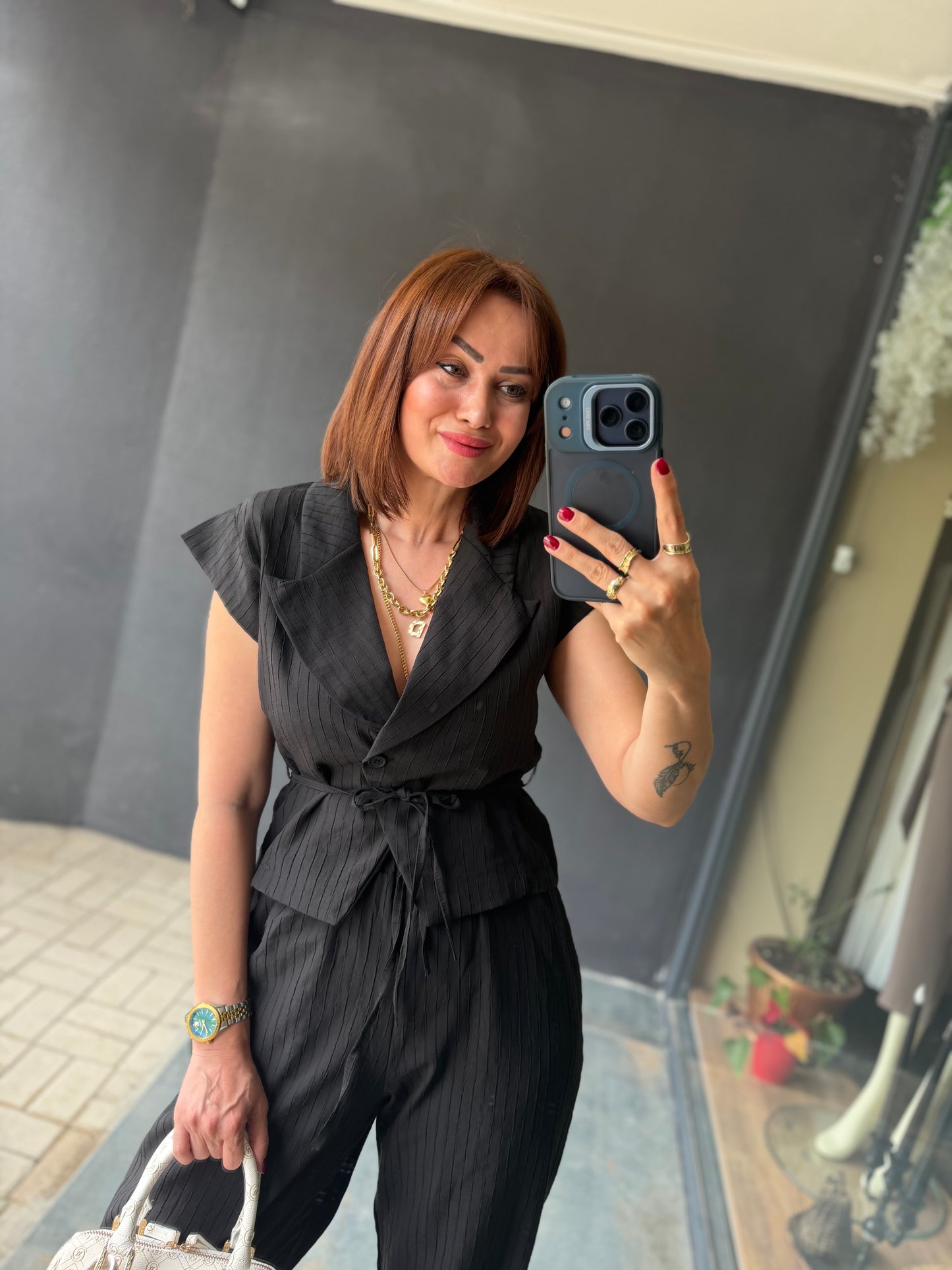 Jena Siyah Yelek & Pantolon Takım