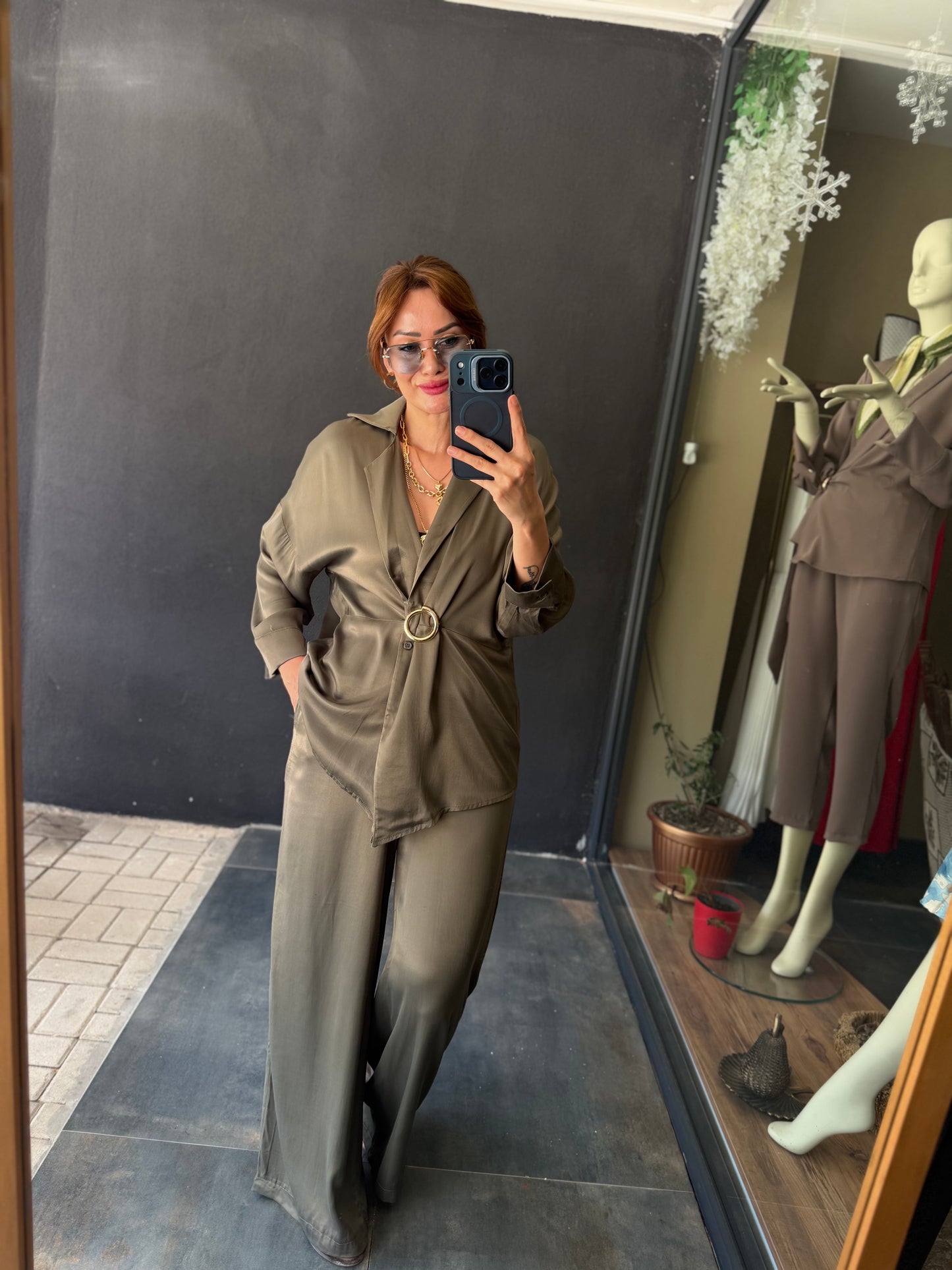 Haki Saten Premium Takım
