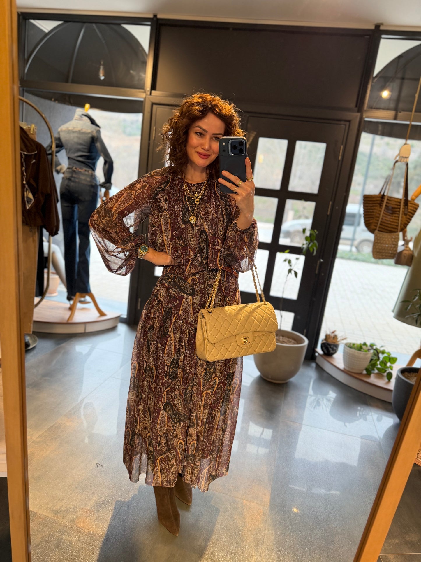 Write Vintage Etnik Şifon Takım