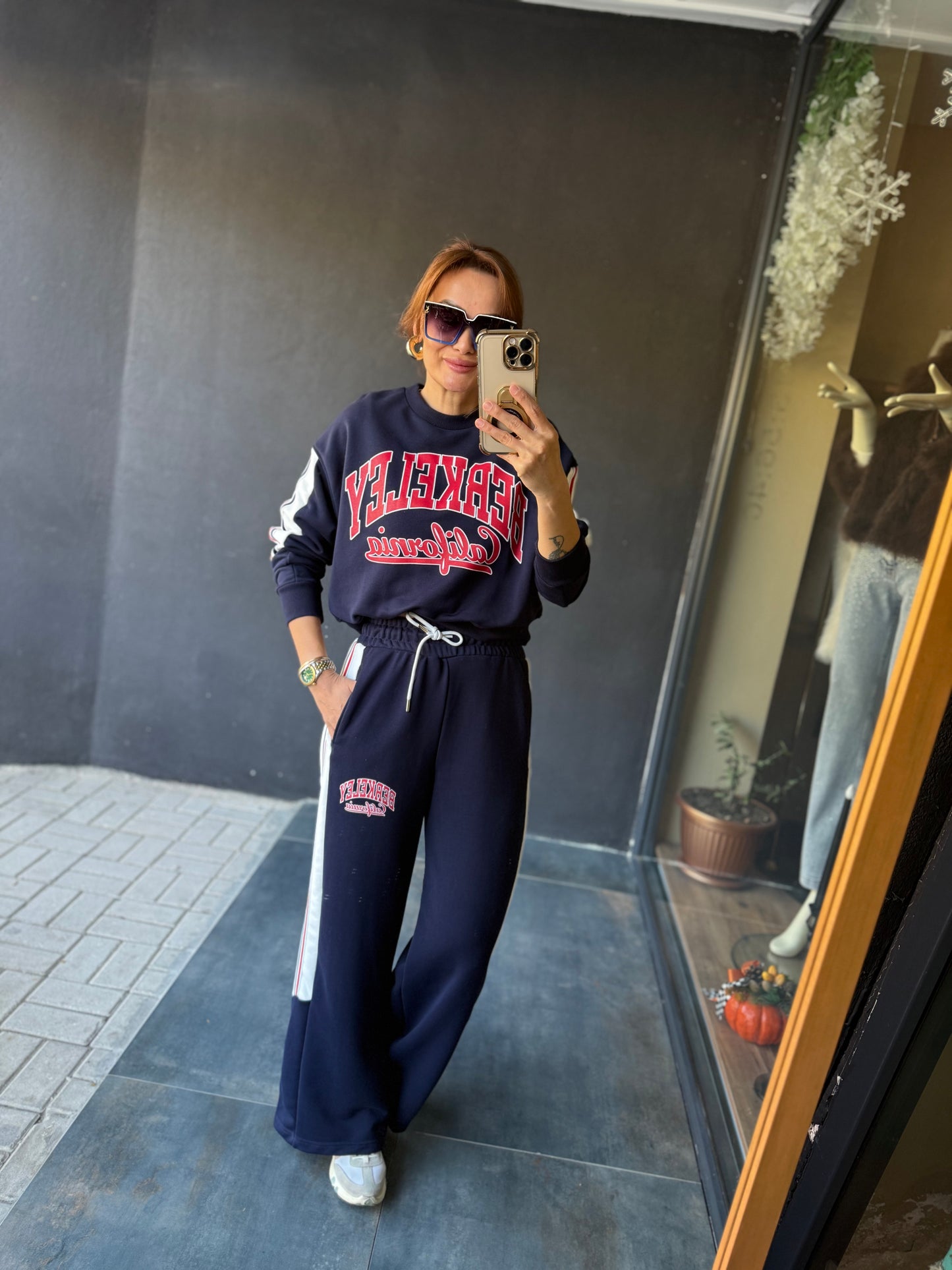 Minty Lacivert Palazzo Eşofman Takımı