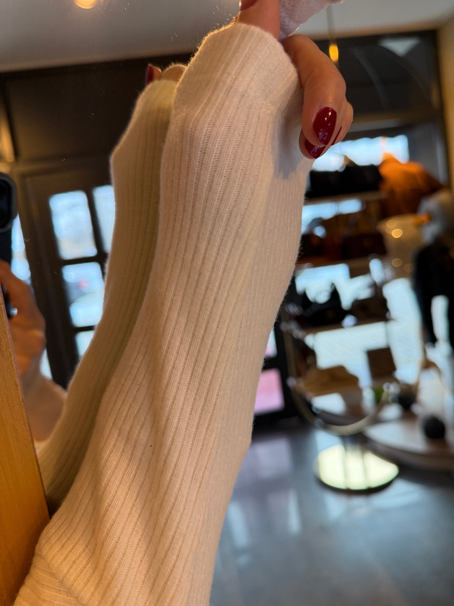 Mysecret Beyaz Kayık Yaka Fitilli Bluz