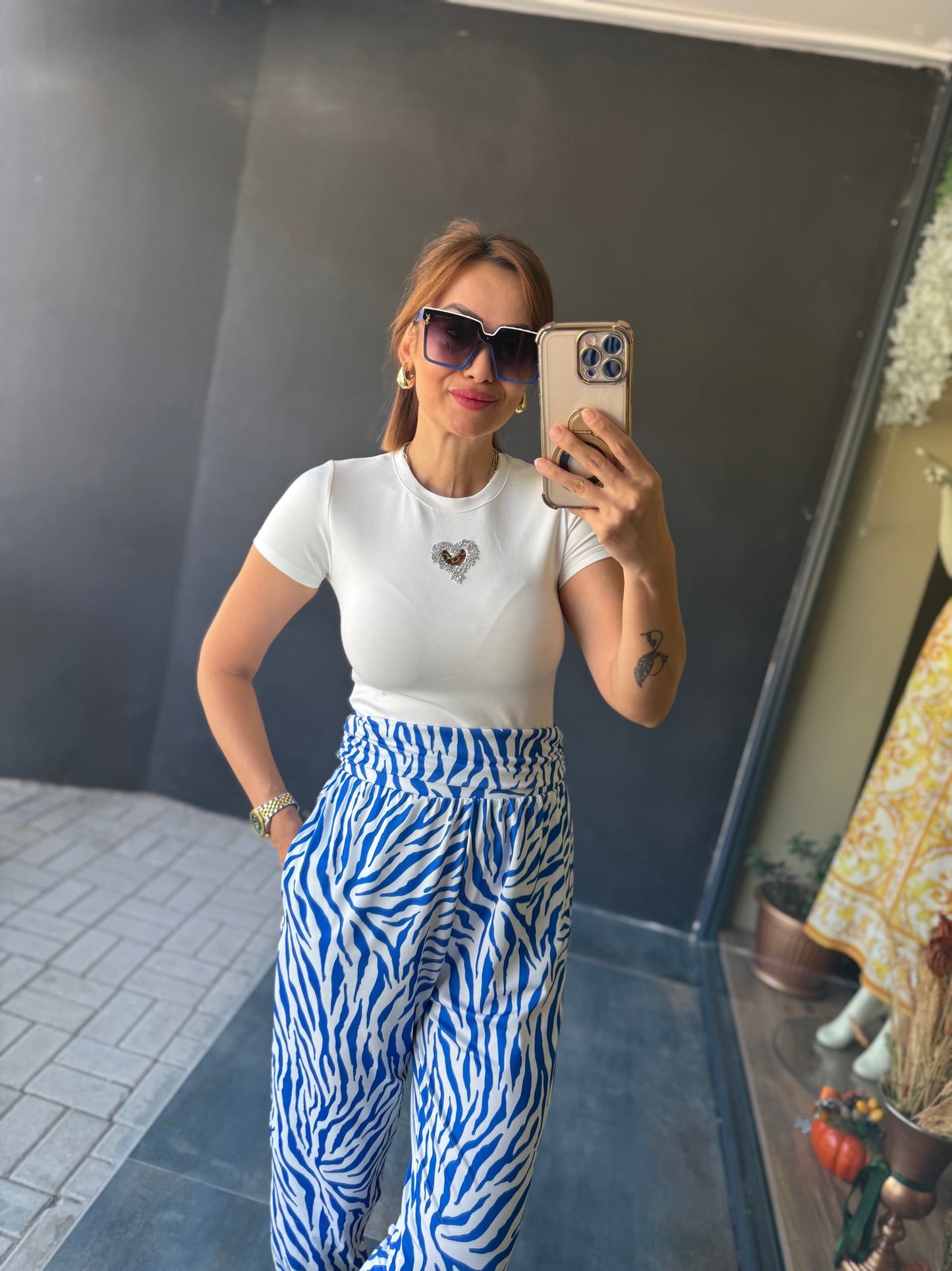 Merry Mavi Şalvar Takım