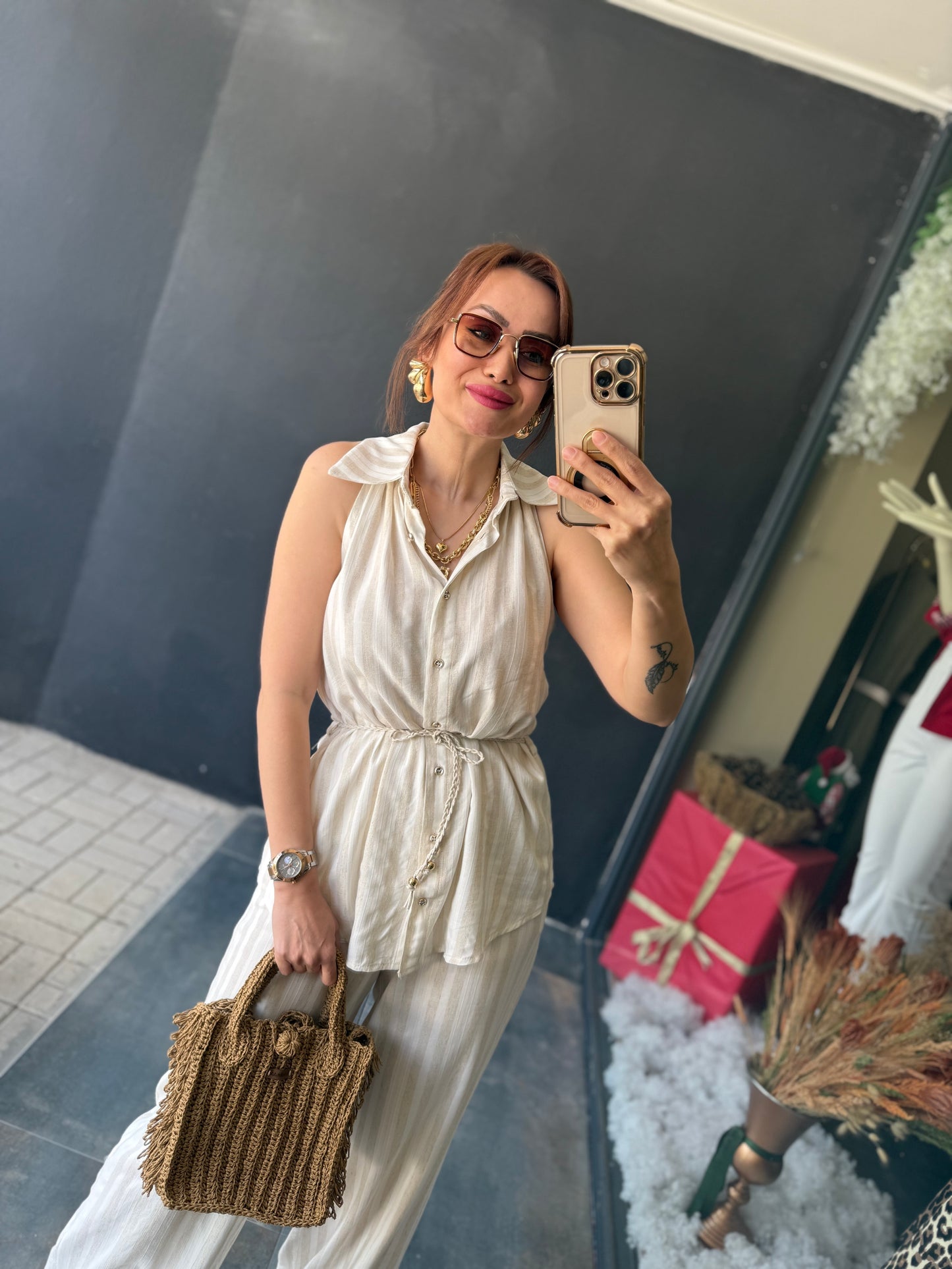 Reyna Pamuklu Keten Takım