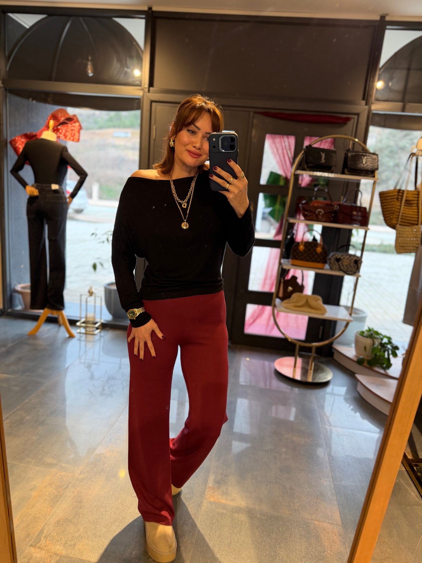 The Secret Bordo Modal Pantolon