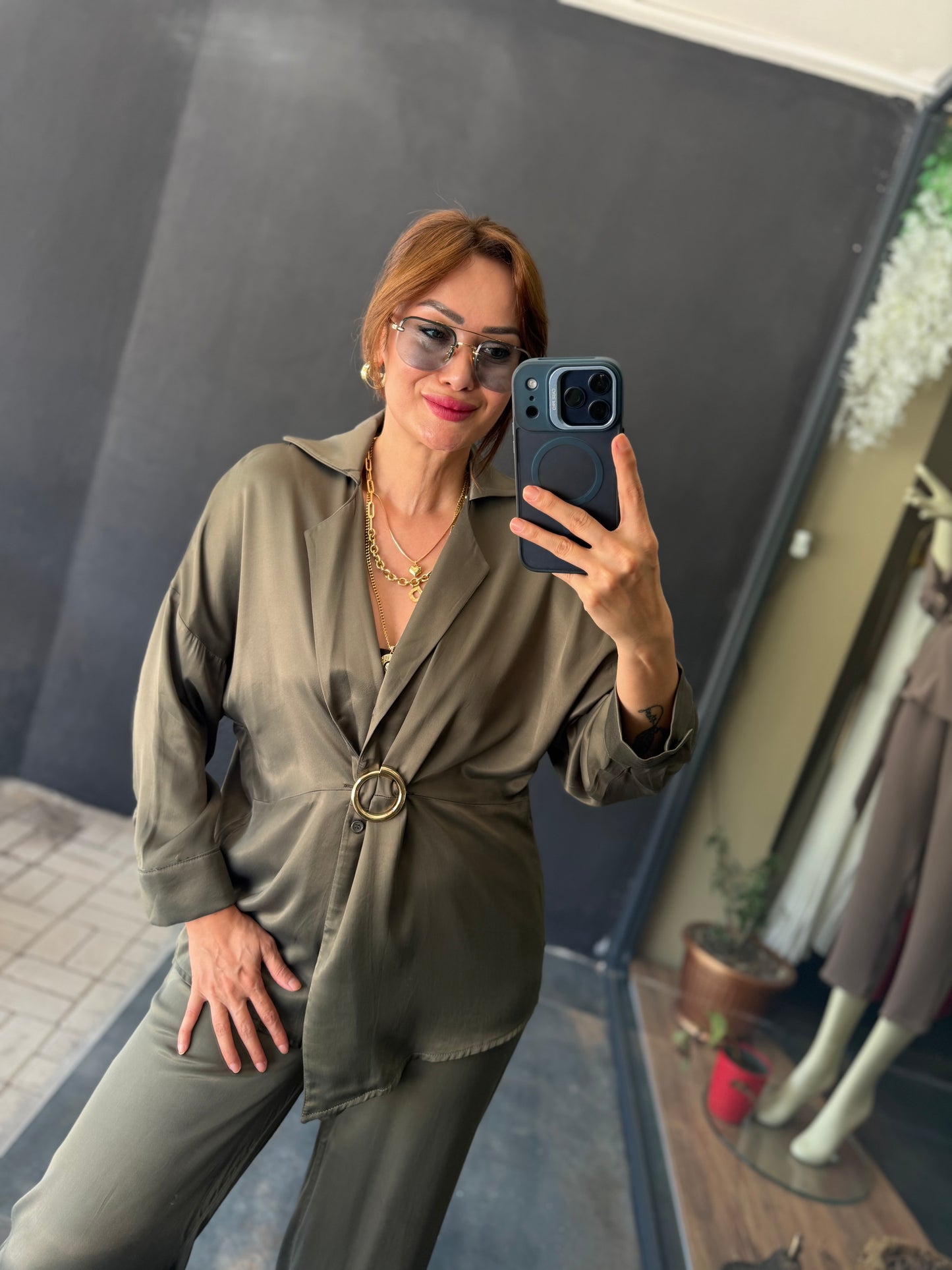 Haki Saten Premium Takım
