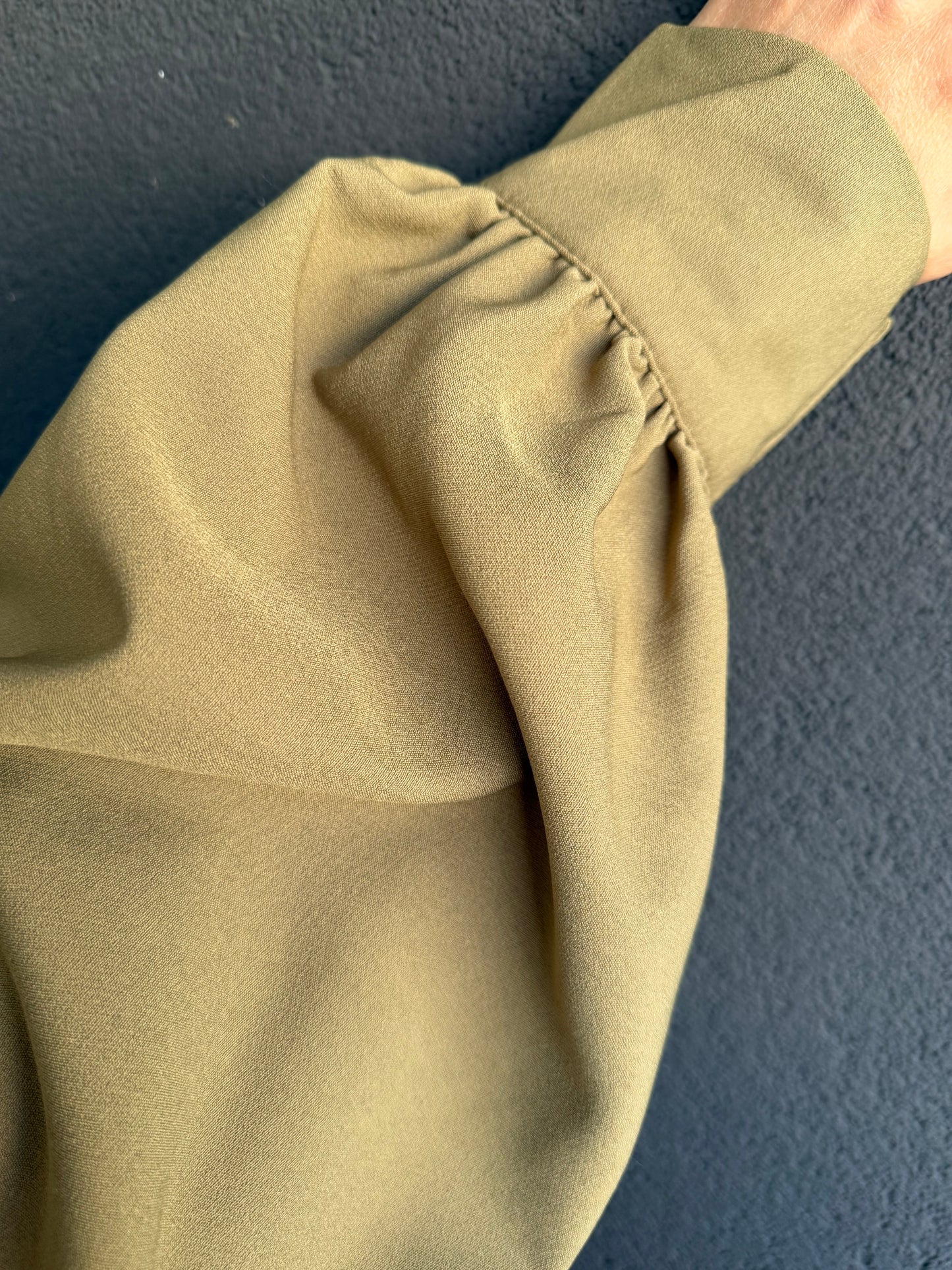 Şamda Haki Şal Yaka Ceket