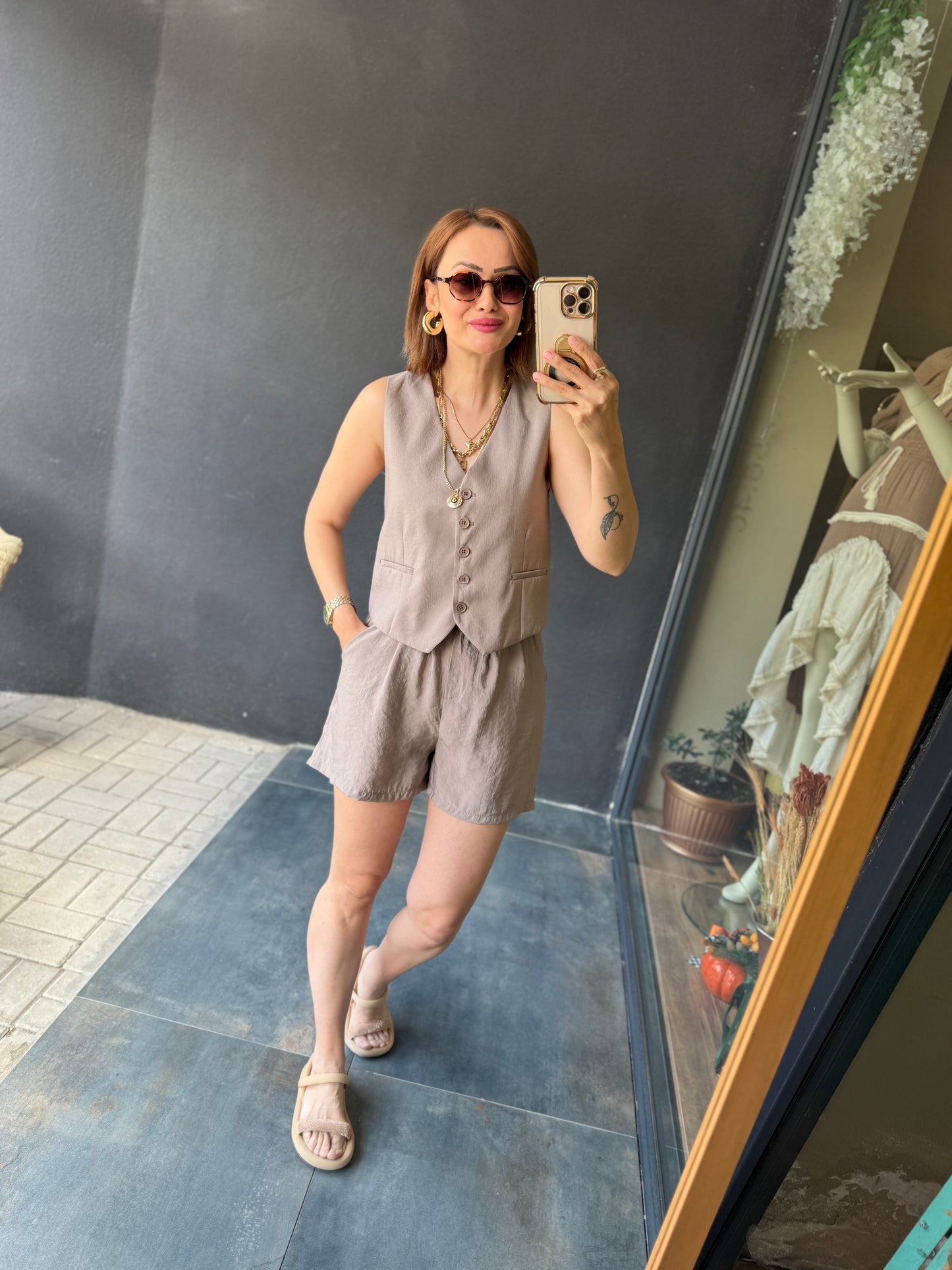 Rey Vizon Yelek & Şort Takım