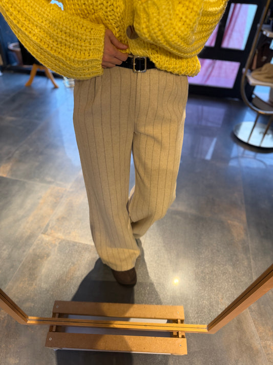 Elegance Bej Kaşe Pantolon