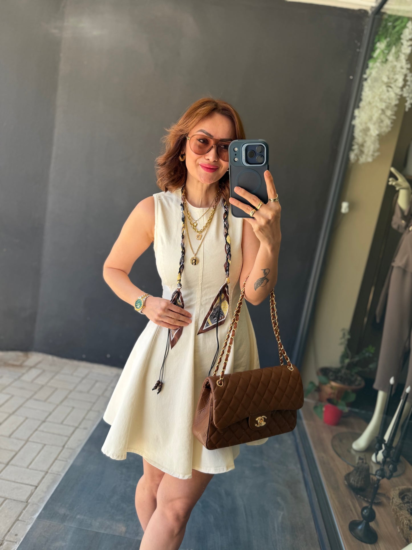 Sezi Bej Jean Mini Elbise