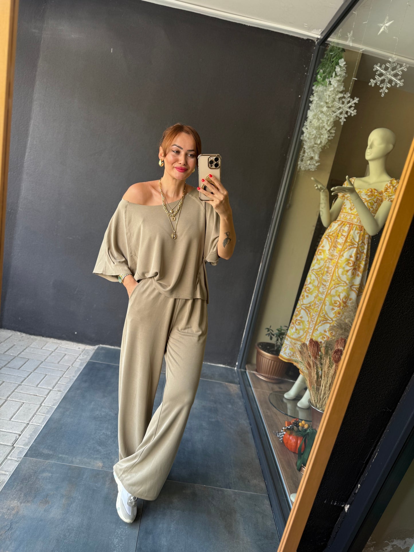 Look Yağ Yeşili Modal Takım