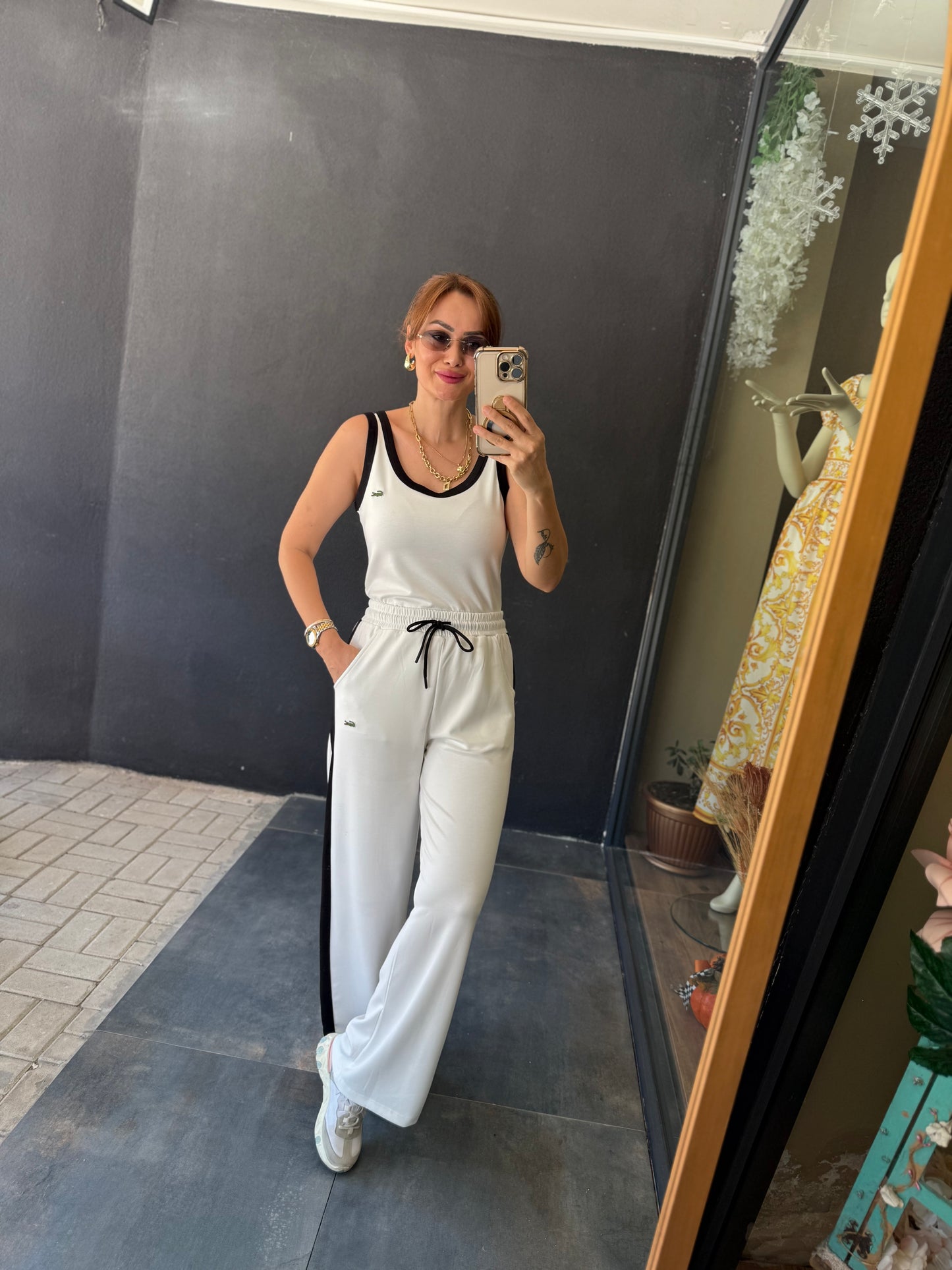 Laxet Beyaz Modal Eşofman Takımı