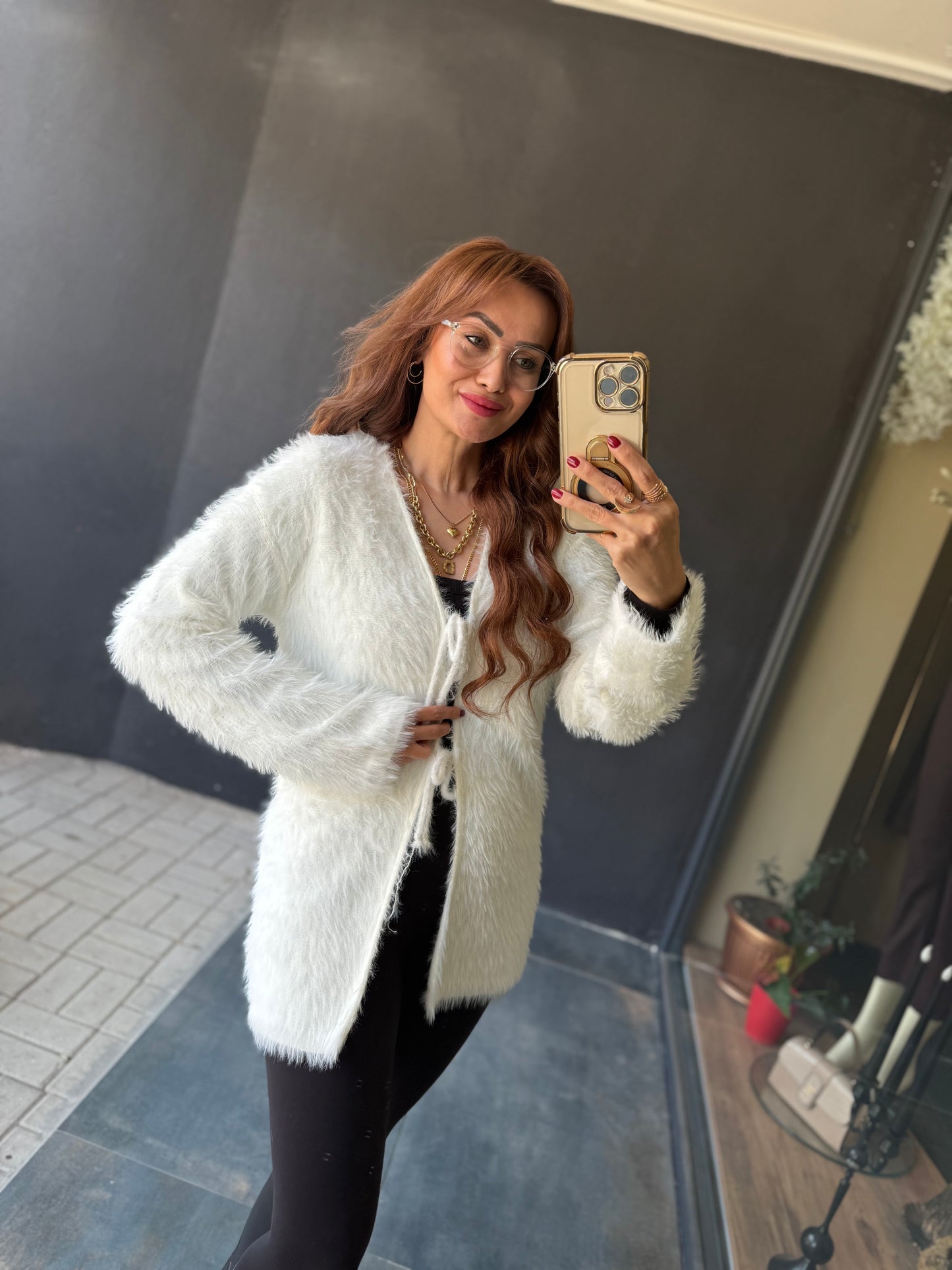 Wouy Beyaz Yumoş Hırka