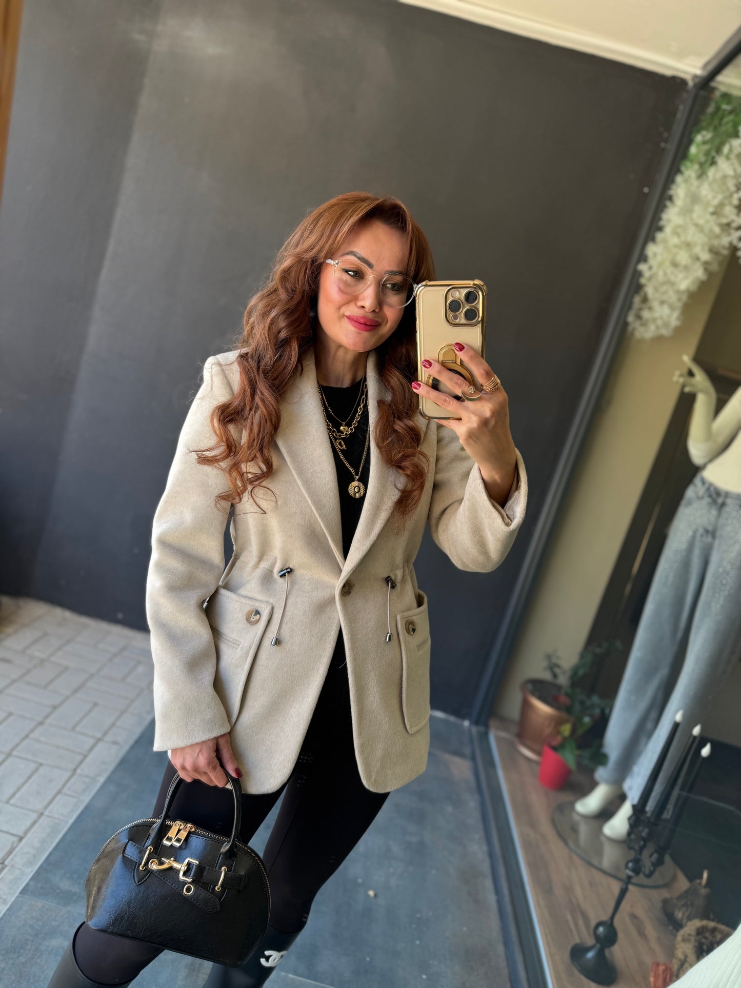 Candy Bej Kaşmir Ceket