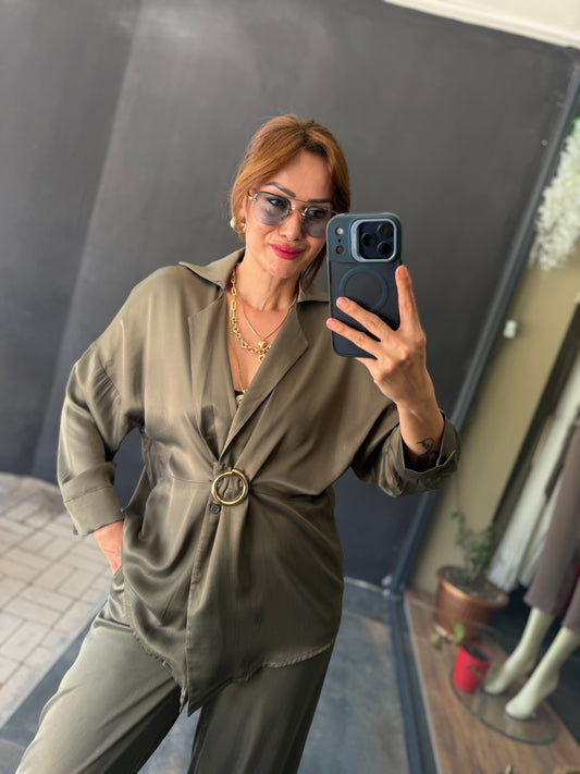 Haki Saten Premium Takım