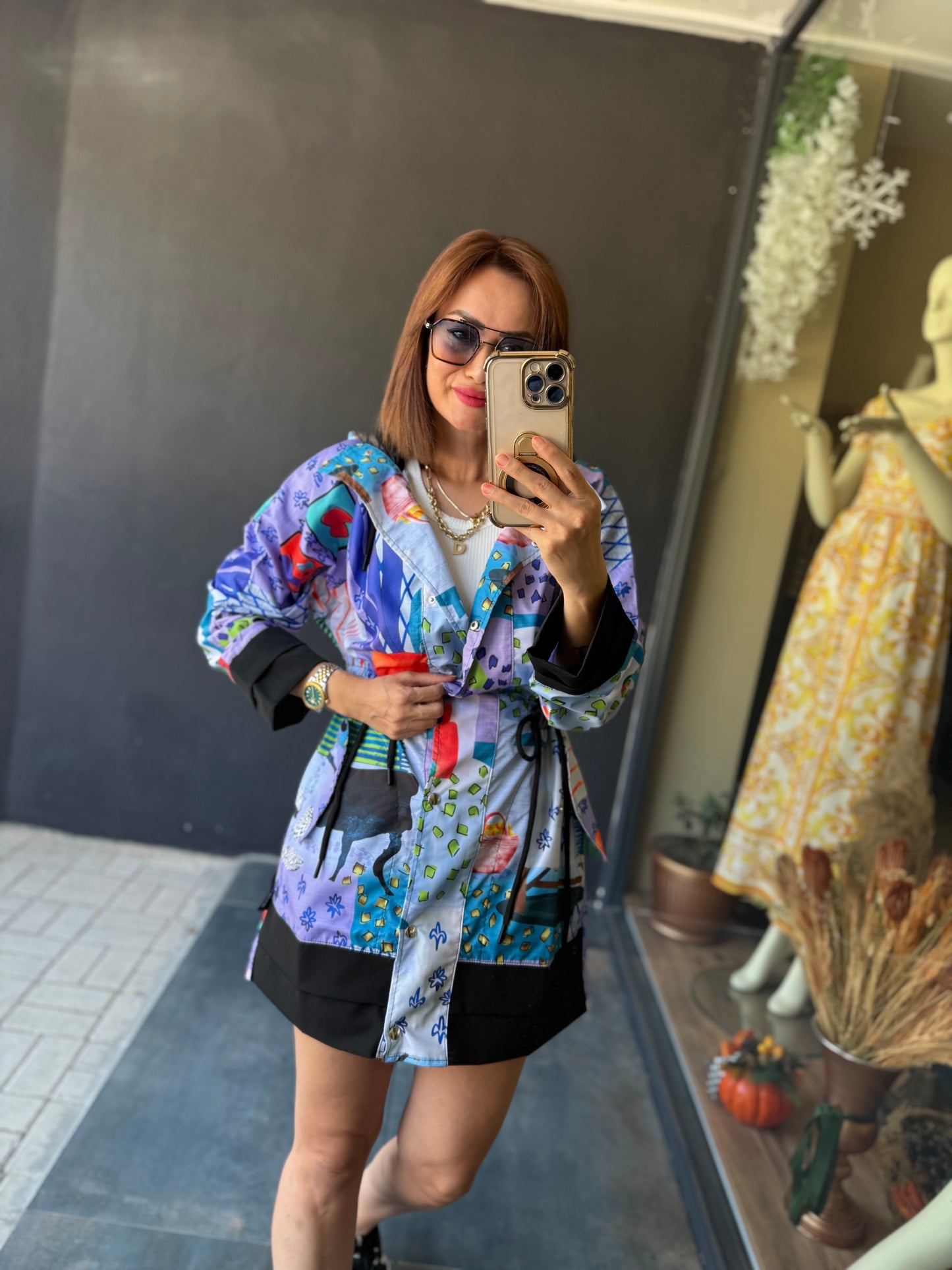 S.c.h Lila Trenchcoat