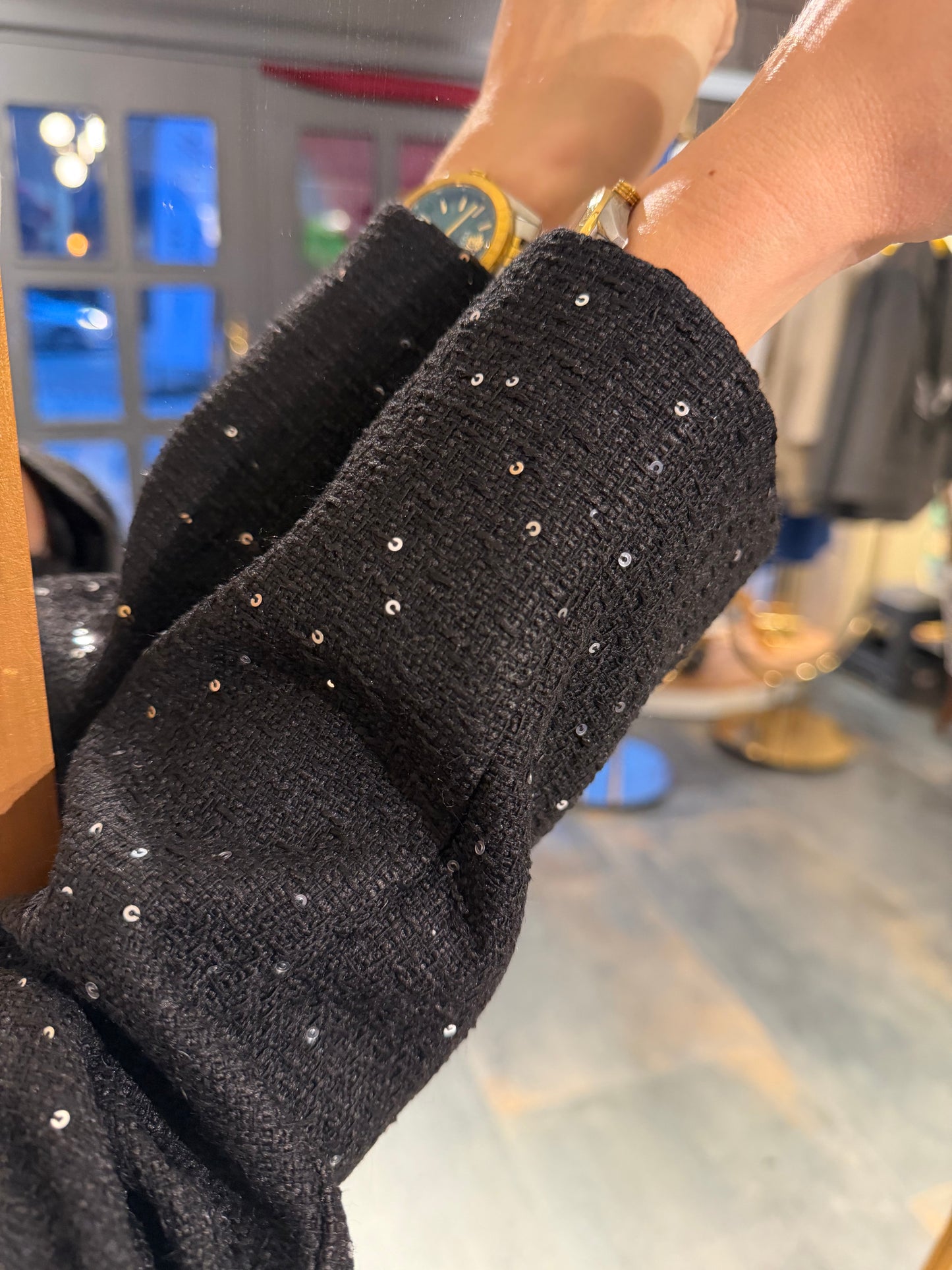 Ahel Siyah Tuvid Etek & Ceket Takım