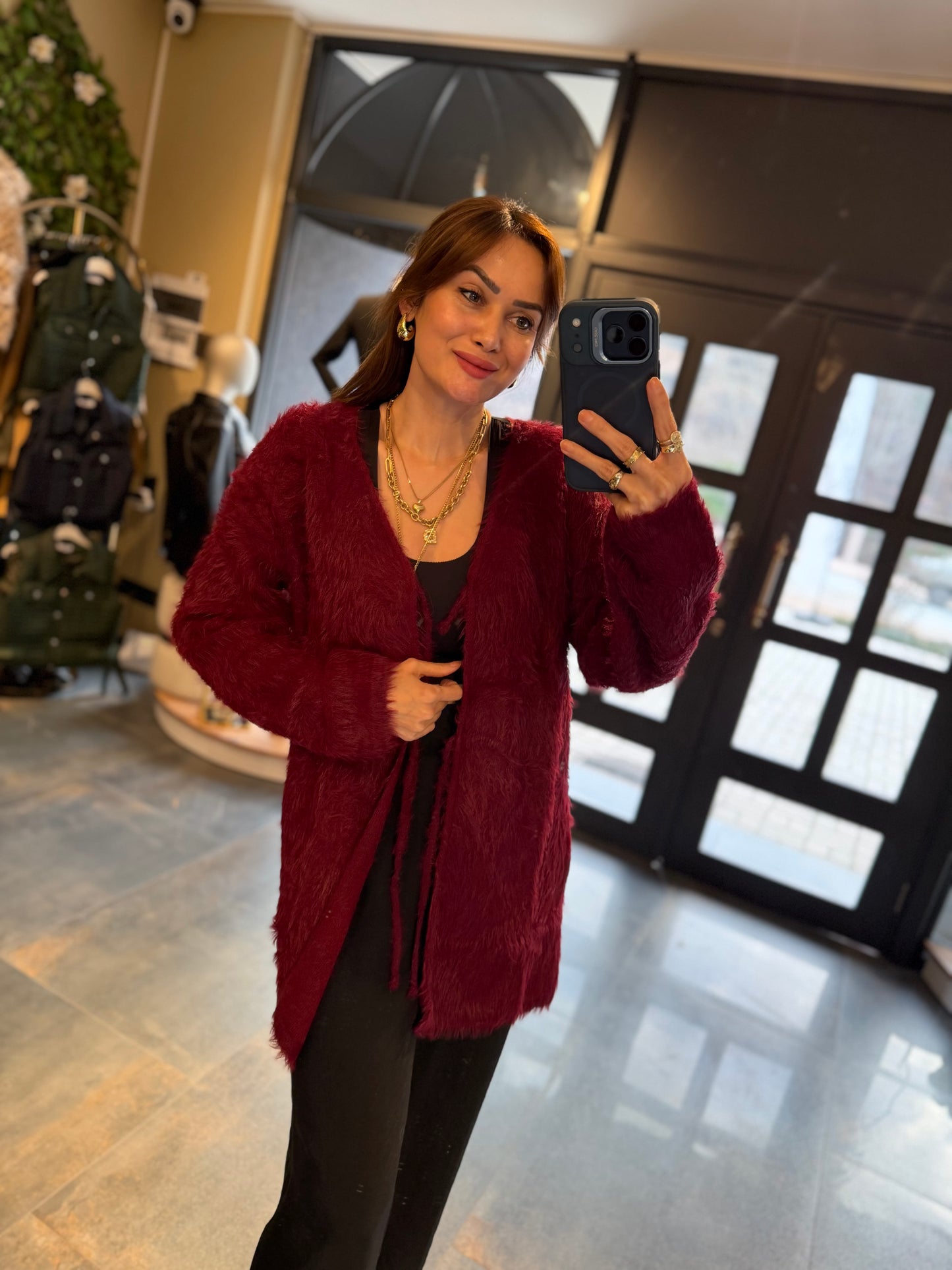 Karnaval Bordo Yumoş Hırka