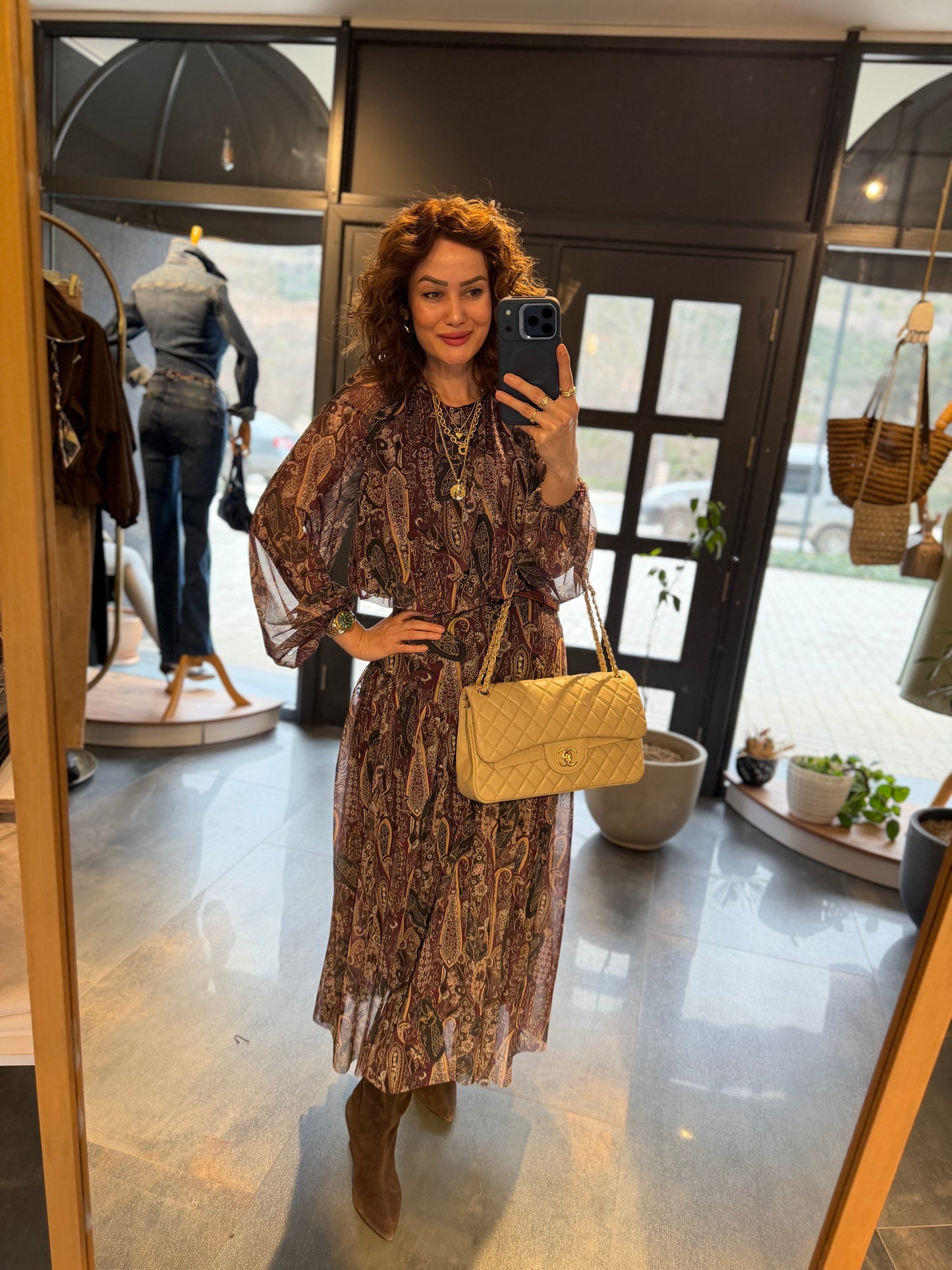 Write Vintage Etnik Şifon Takım