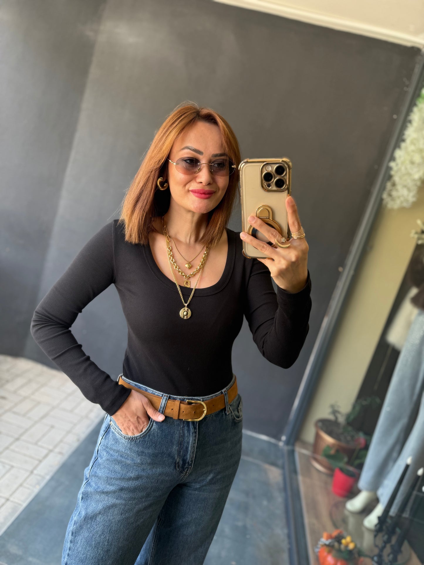 Hayko Siyah Basic Bluz