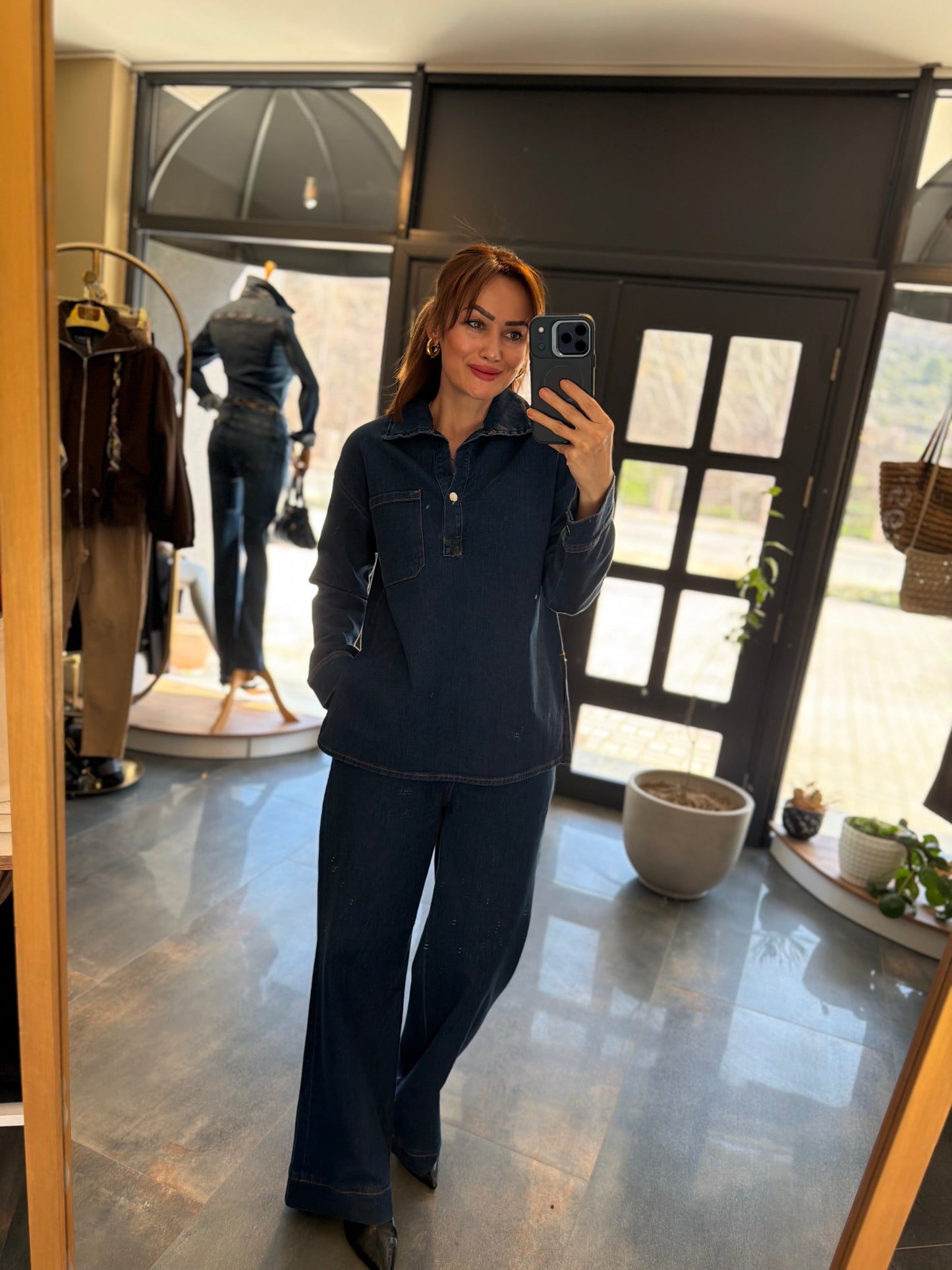 Aleya Jean Gömlek & Pantolon Takım