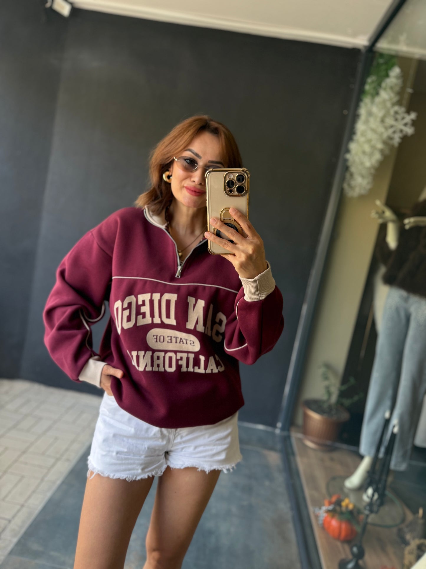 Muvy San Diego Bordo Sweatshirt