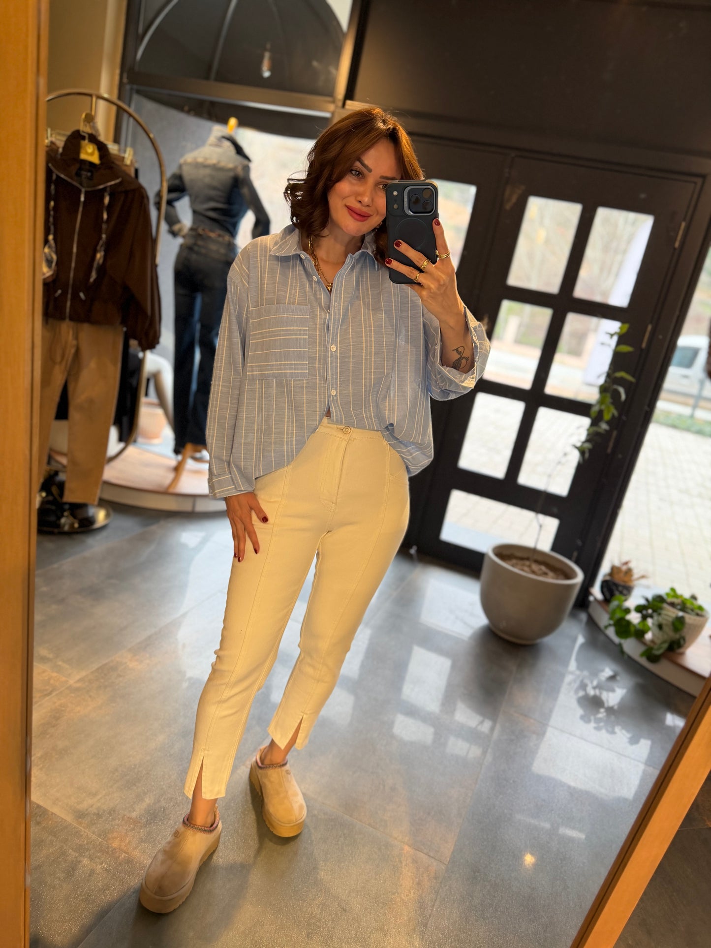 Rent Mavi Çizgili Gömlek