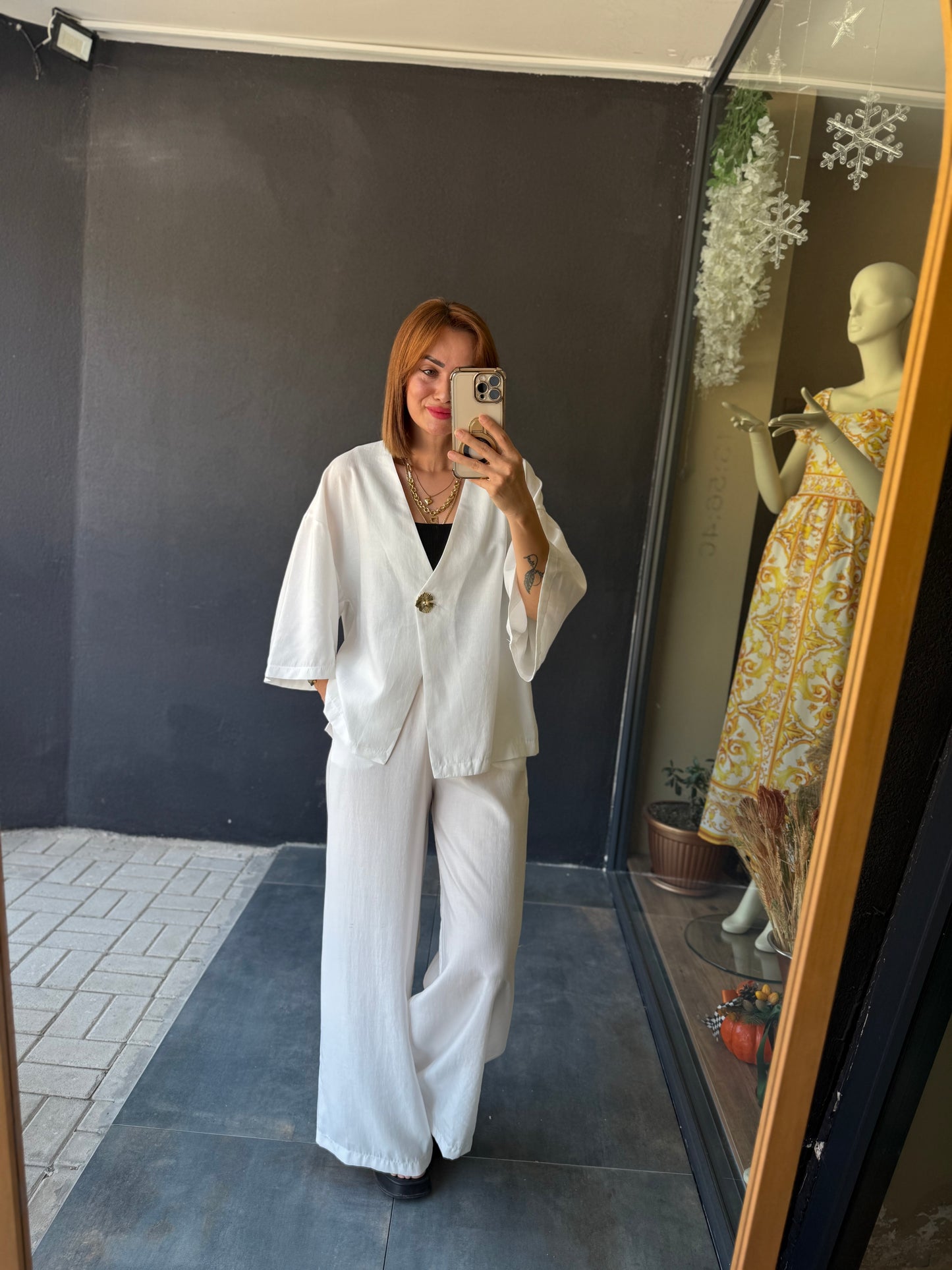 Ozyi Beyaz Tensel Takım