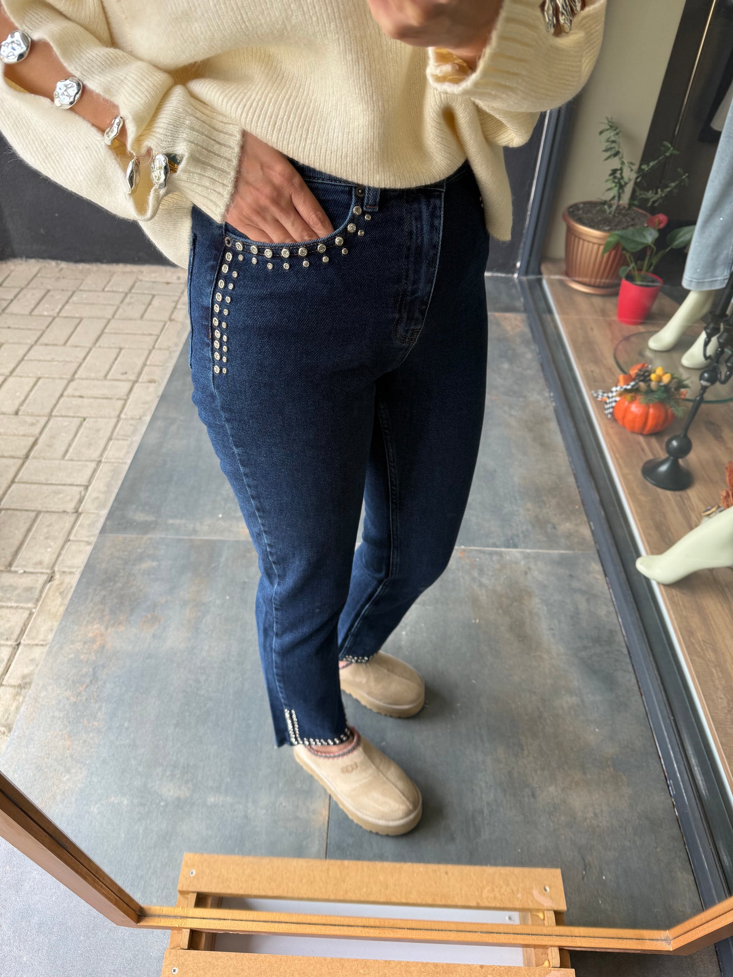 Xlove Çift Drop İşleme Jean