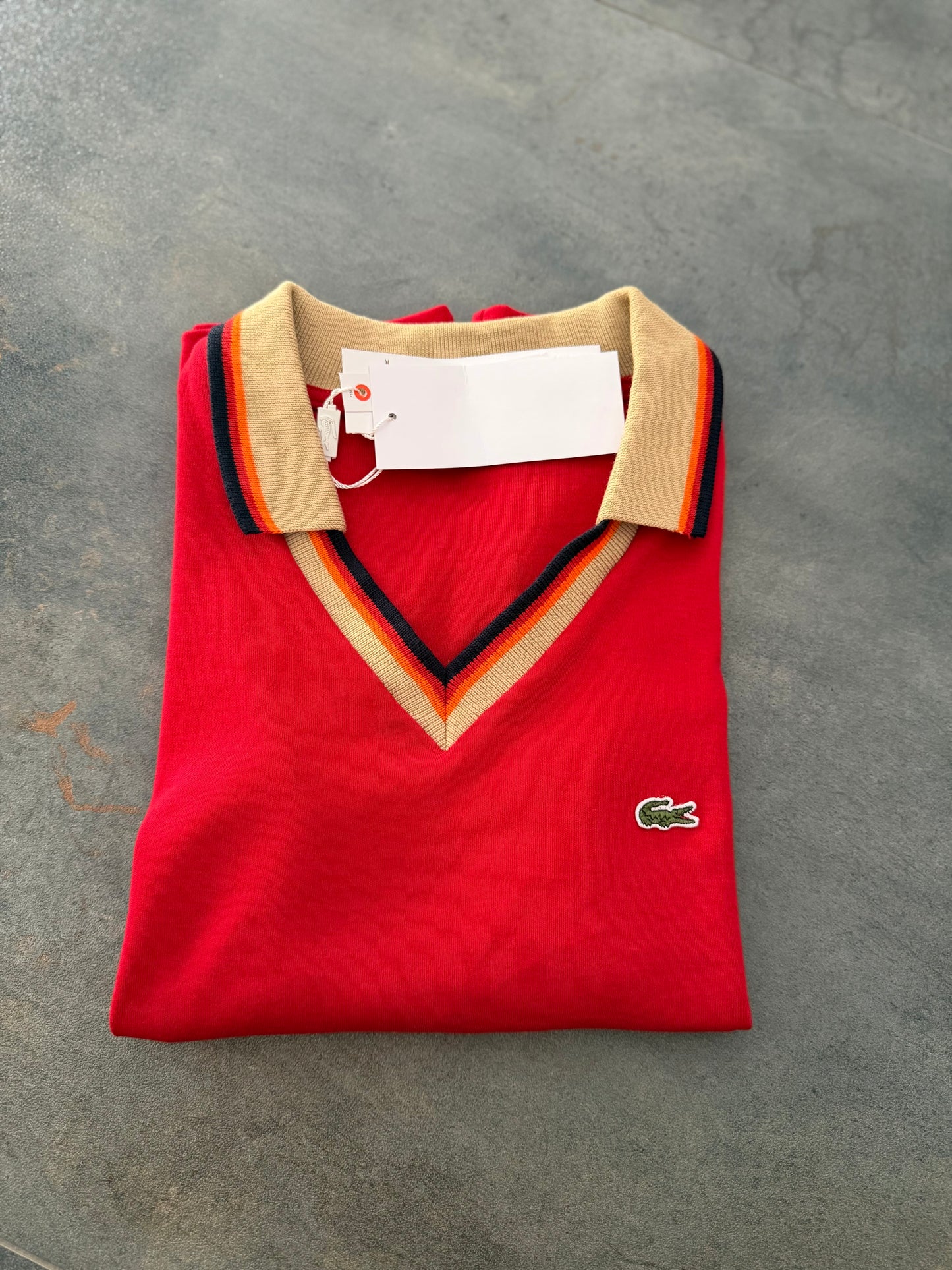 Yakalı Penye Kırmızı T-Shirt
