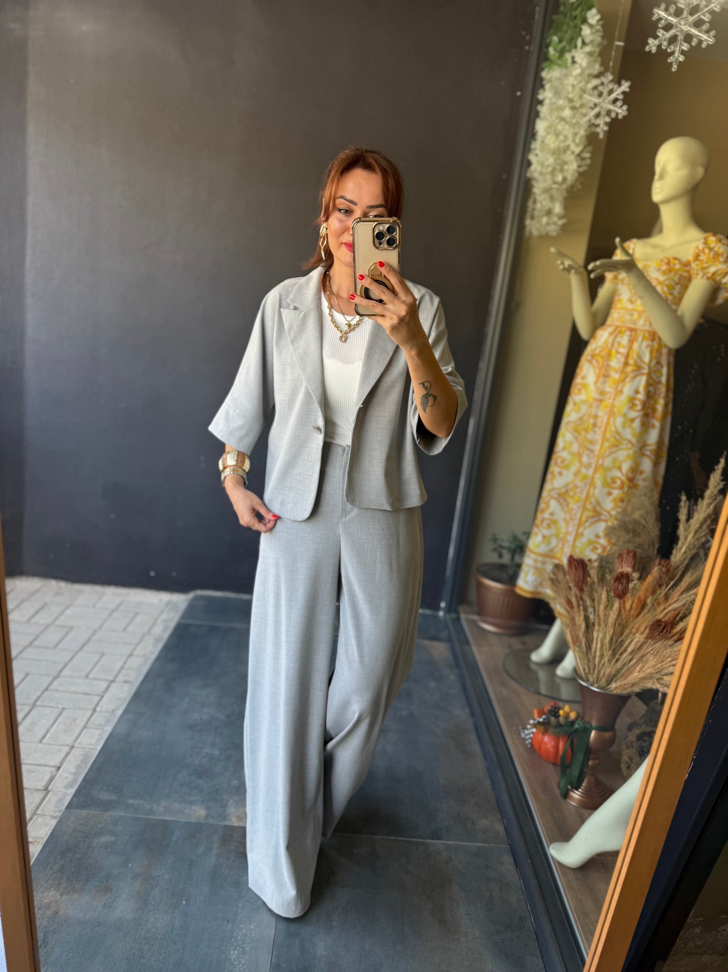 Belt Gri Ceket & Pantolon Takım