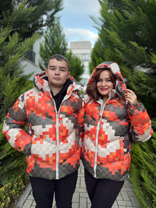 Ayny Turuncu Unisex Şişme Mont