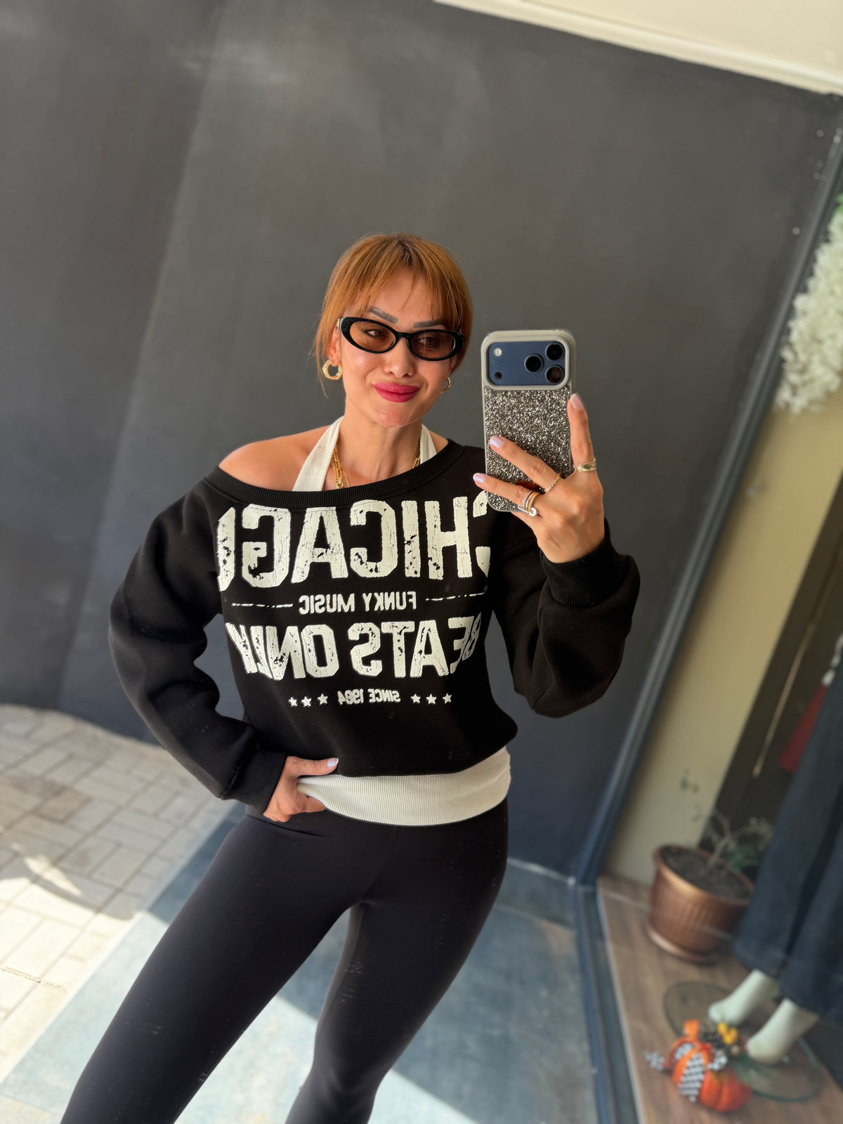Chicago Siyah Sweatshirt