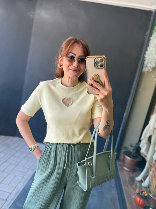Bısou Yellow T-Shirt