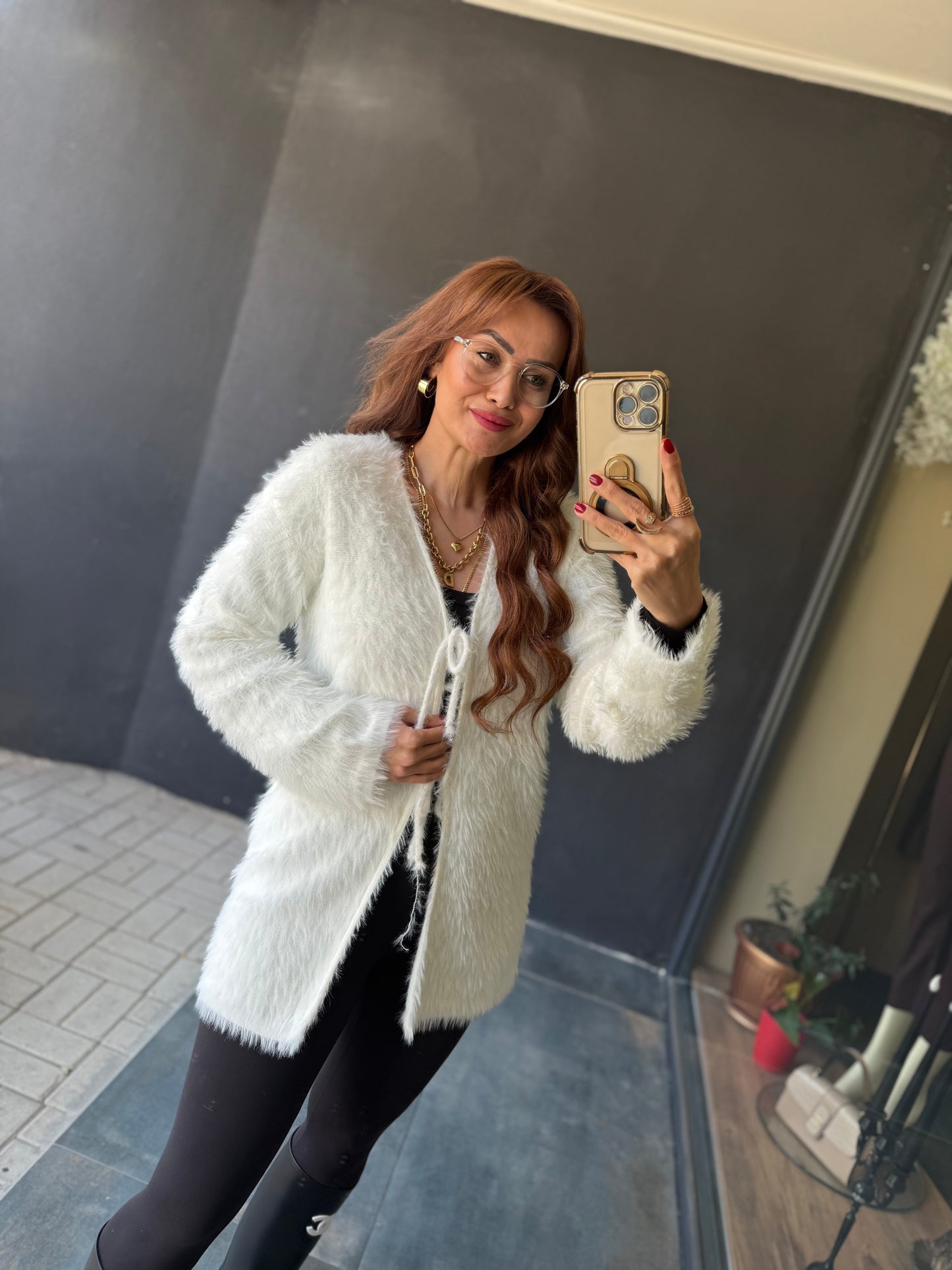 Wouy Beyaz Yumoş Hırka