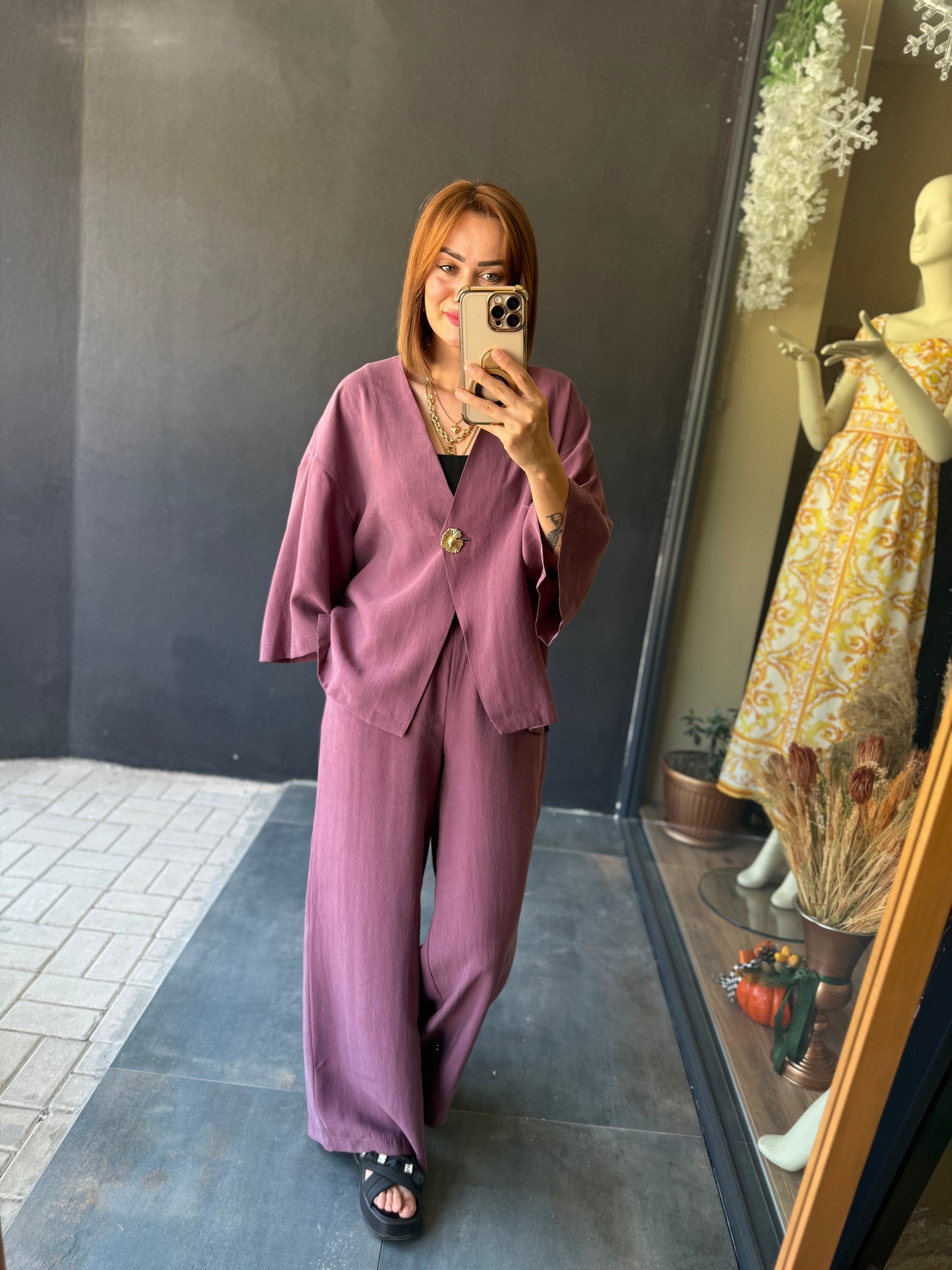 Ozyi Bordo Tensel Takım