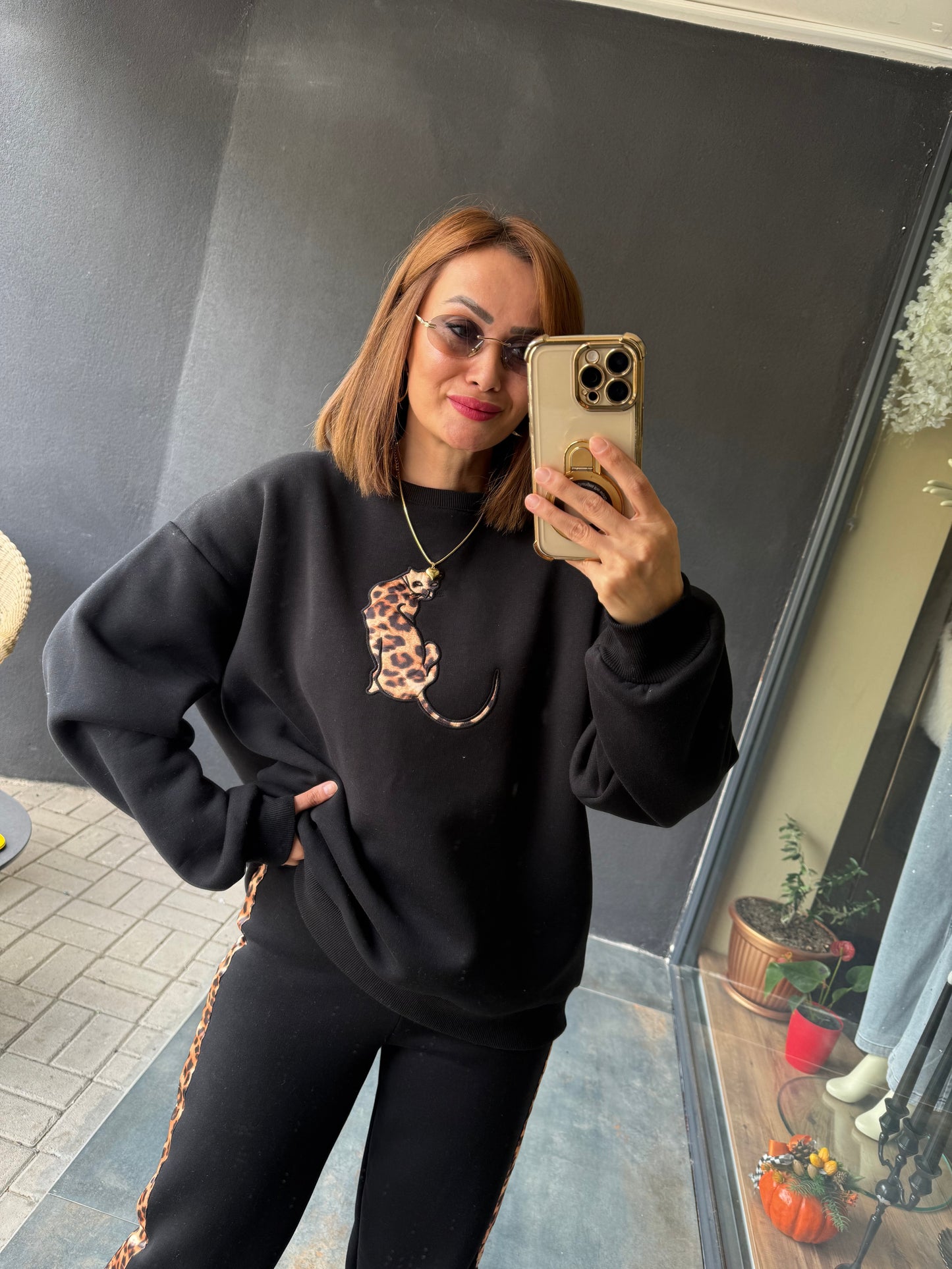 Ladima Siyah Şardonlu Eşofman Takımı