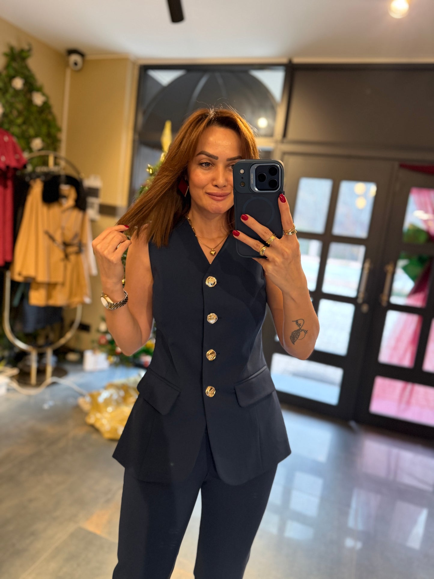 Lingo Lacivert Yelek & Pantolon Takım