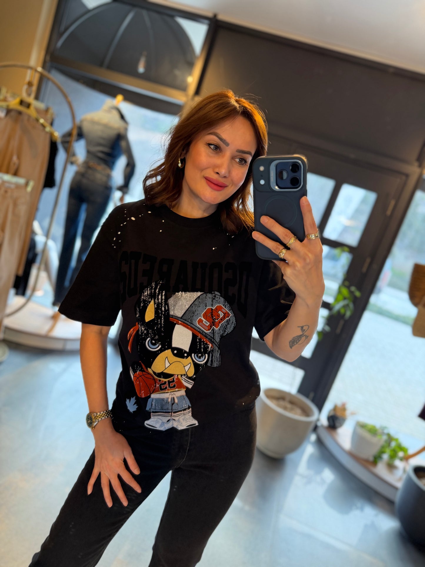 Ayhans Siyah Unisex Pamuk T- Shirt