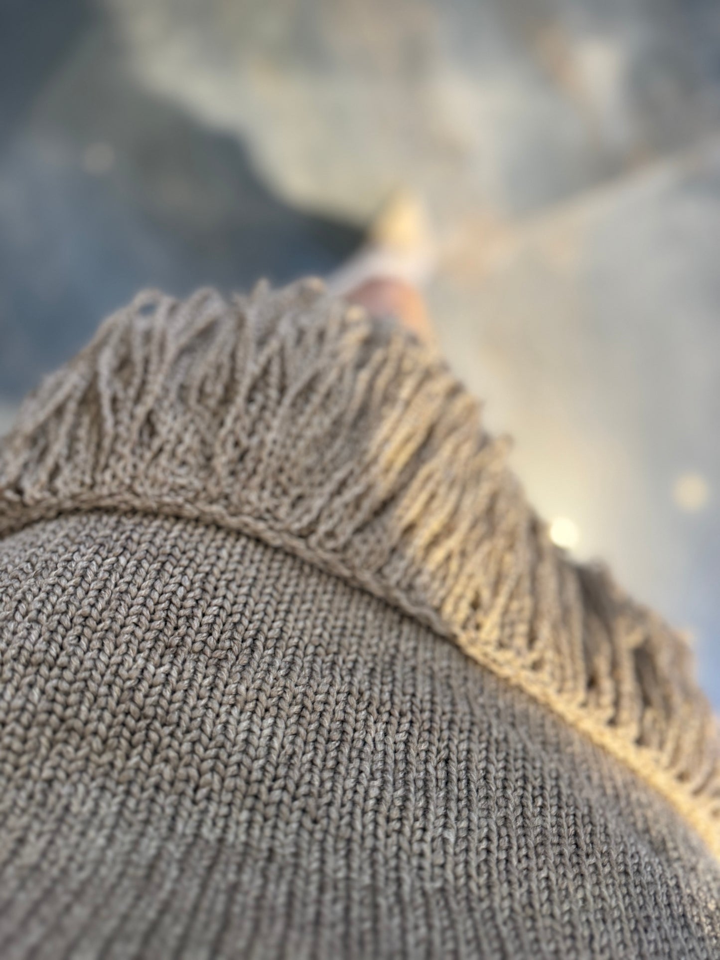 Broni Püsküllü Triko Elbise