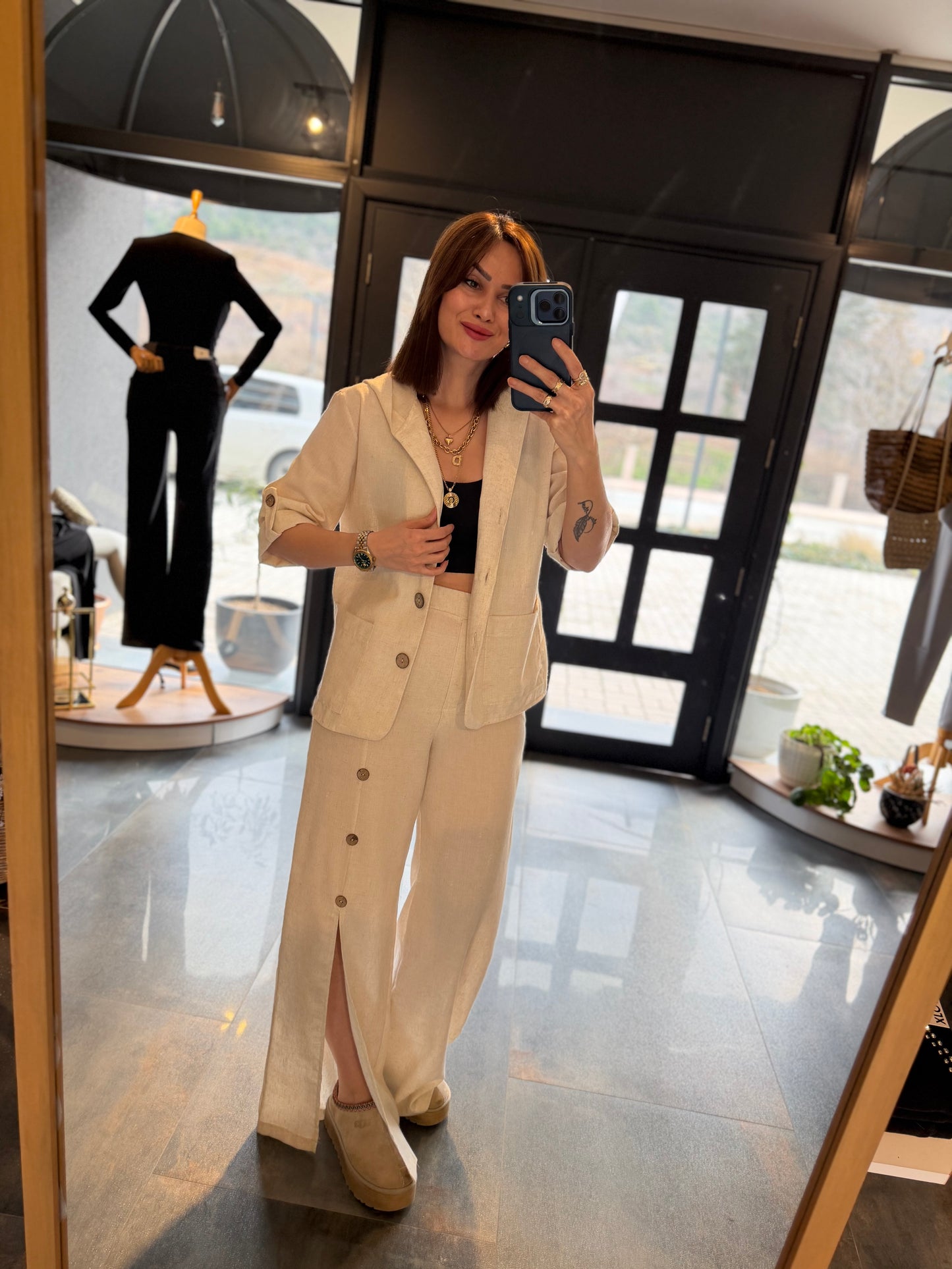 Young Keten Ceket &Pantolon Takımm