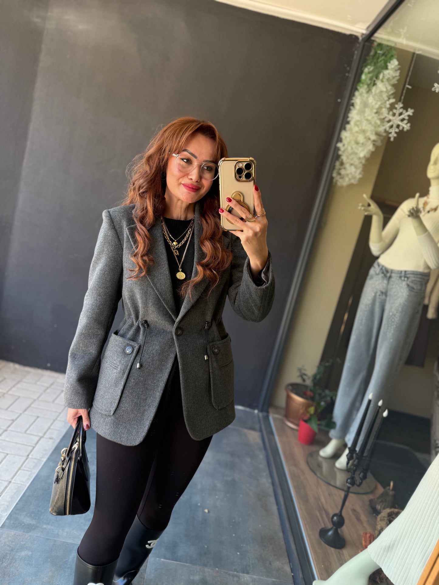 Candy Gri Kaşmir Ceket