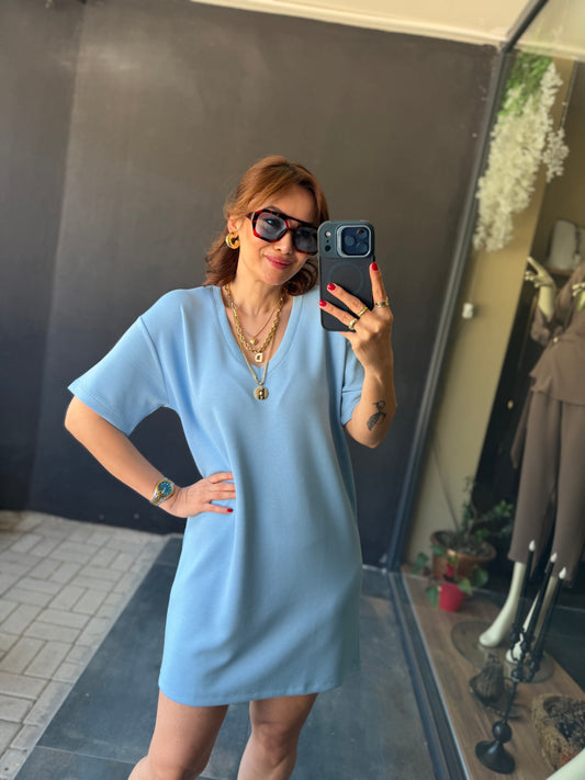 Wear Bebe Mavi Basic Elbise