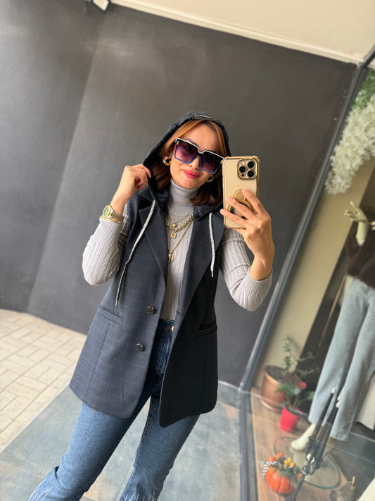 Jojo Kapşonlu Yelek&Ceket