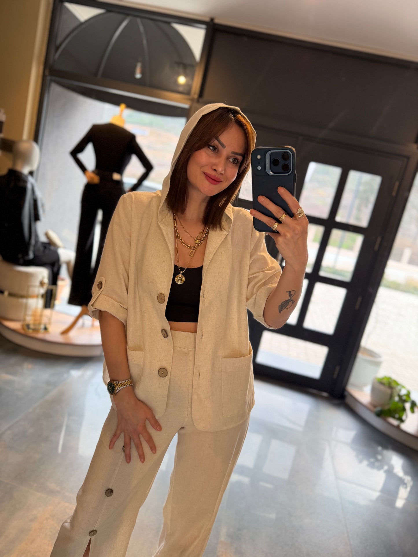 Young Keten Ceket &Pantolon Takımm