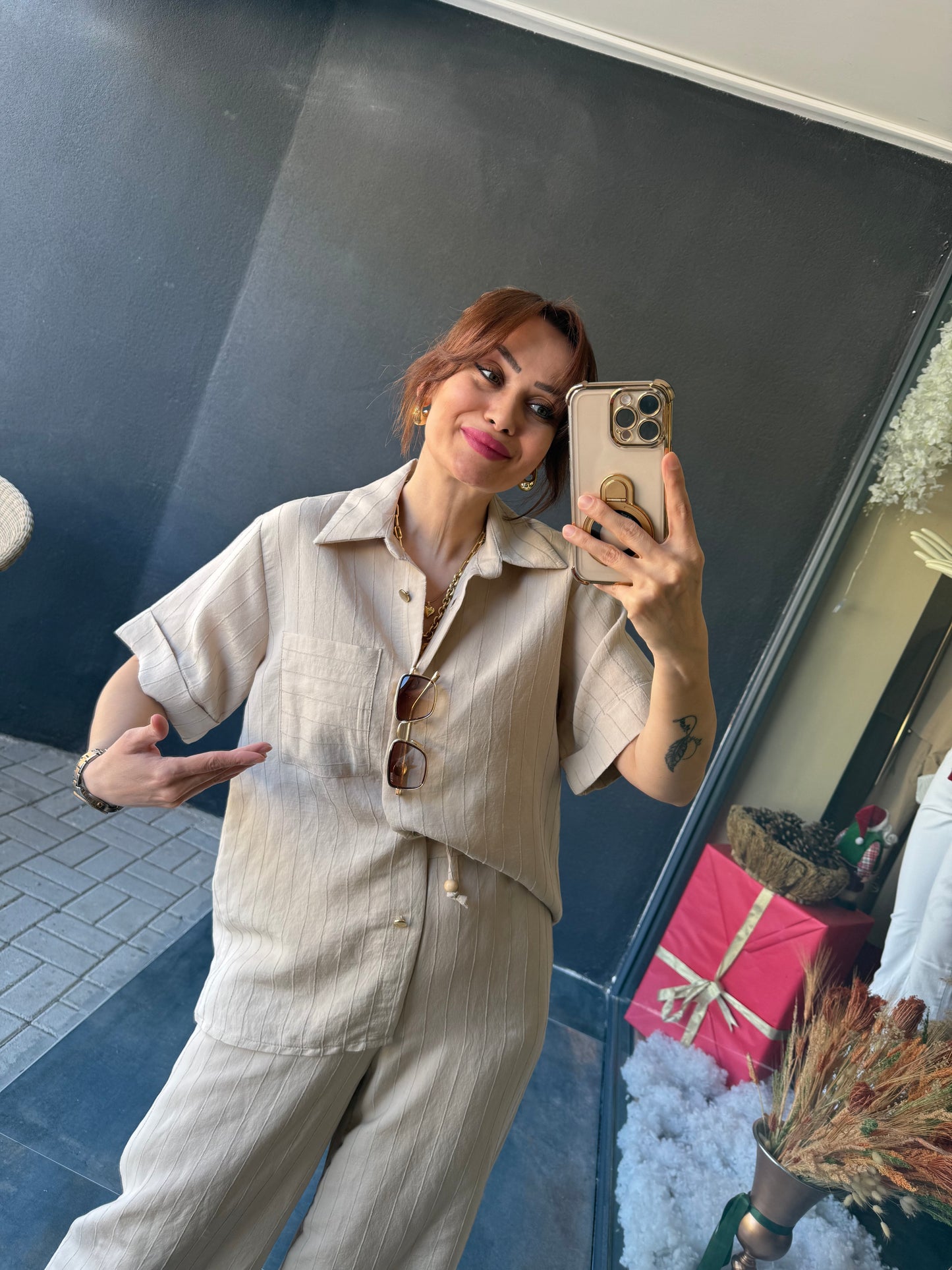 Parpella Taş Çizgili Takım