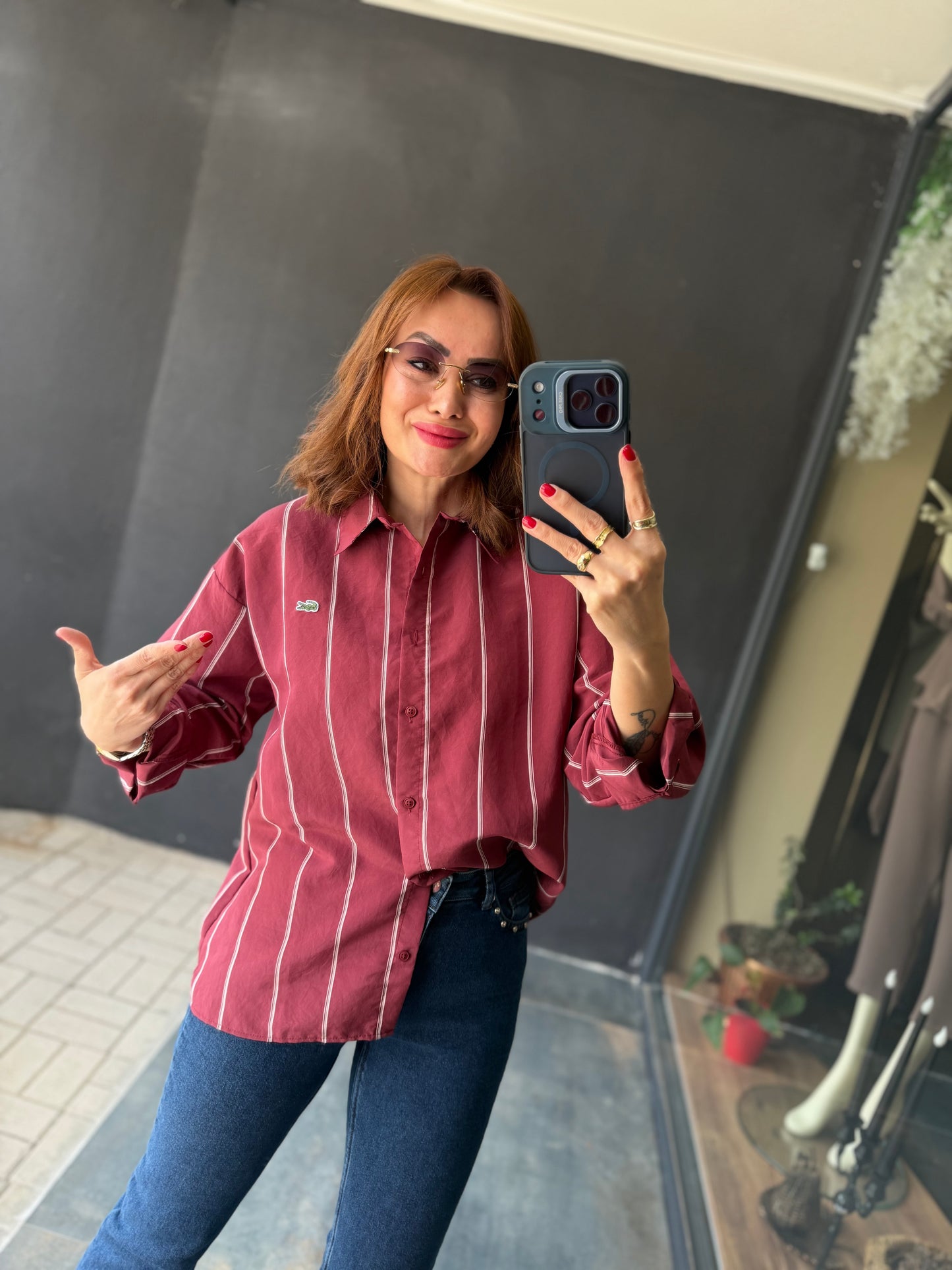 Tiante Bordo Tensel Gömlek